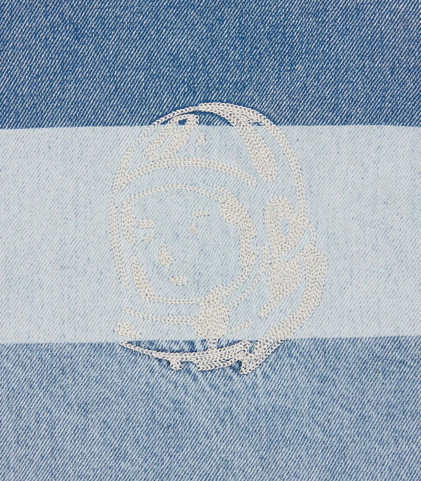SCRIPT DENIM LONG SLEEVE RUGBY SHIRT - LIGHT WASH BLUE - Image 5