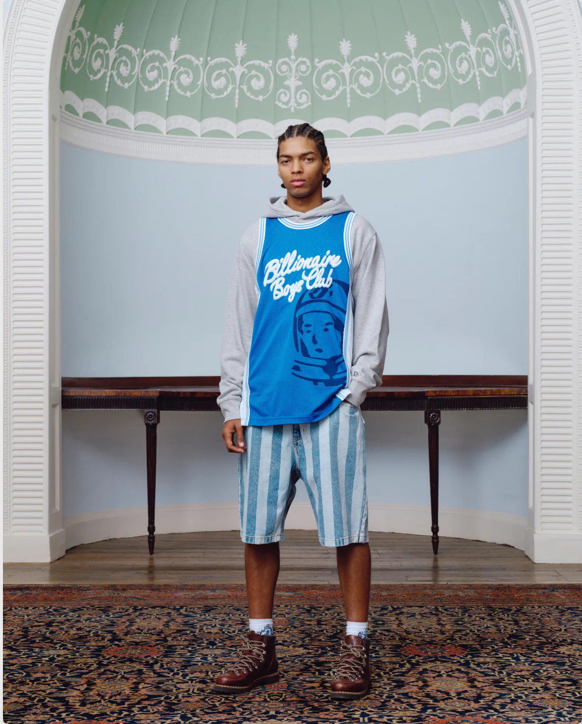 SCRIPT LOGO ASTRO BASKETBALL JERSEY - BLUE - Image 3