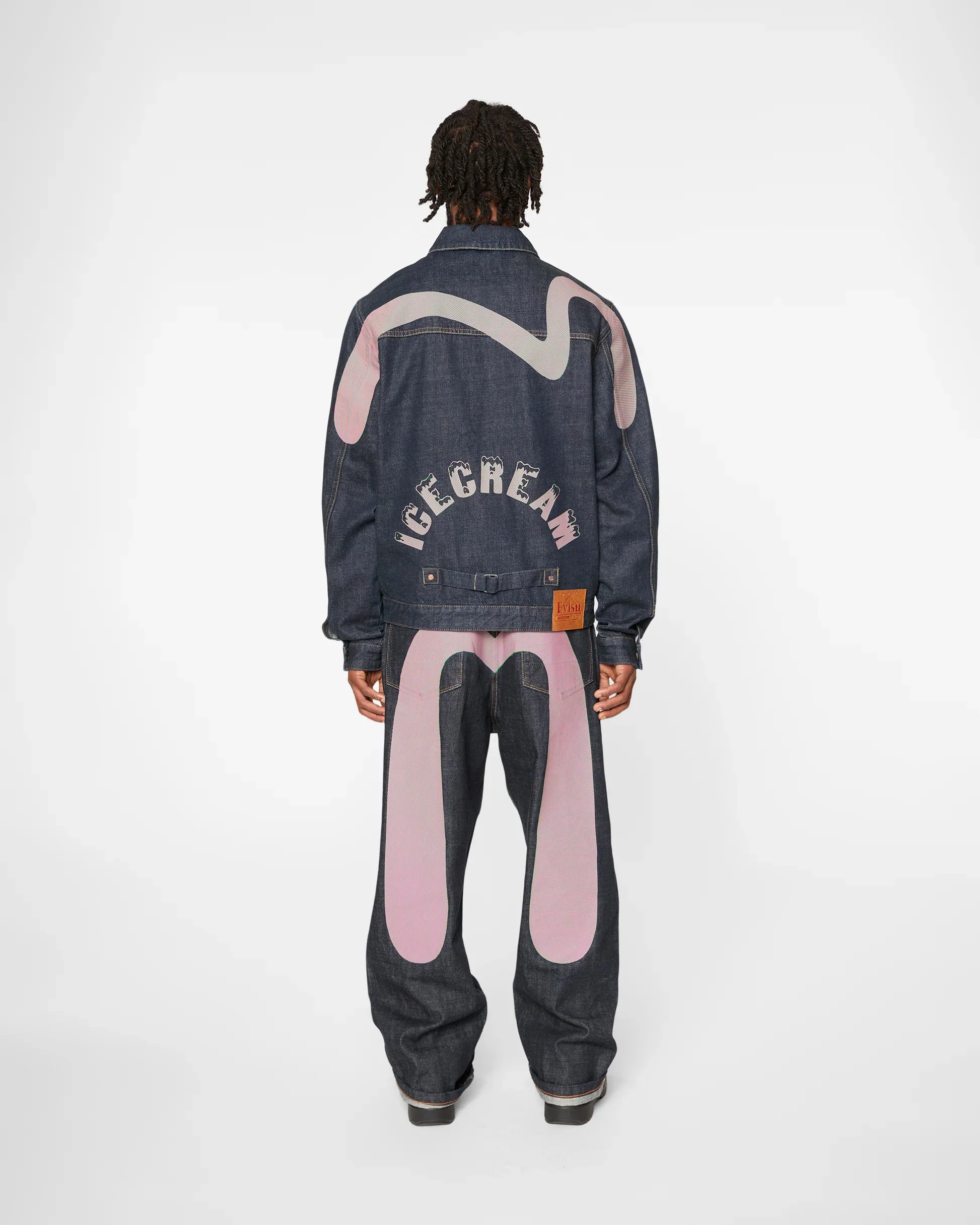 EVISU X ICECREAM EMBROIDERED DENIM JACKET - RINSE INDIGO - Image 4