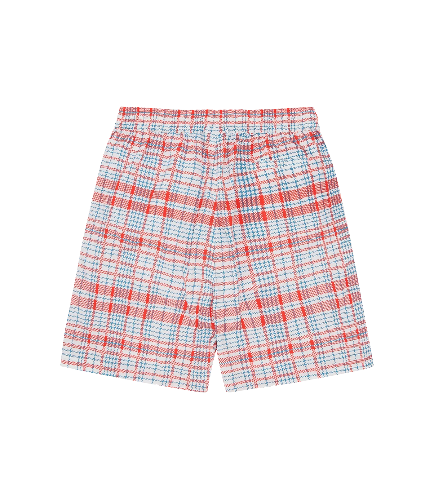 SHOPPER RUNNING DOG SWIM SHORTS - RED CHECK - Image 2