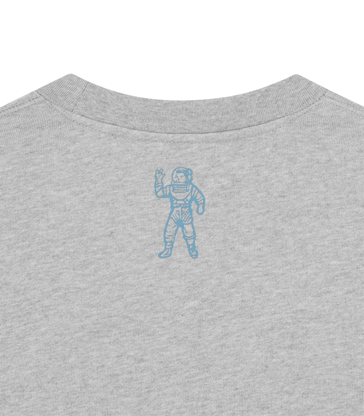 SMALL ARCH LOGO CREWNECK - HEATHER GREY/BLUE LOGO - Image 5