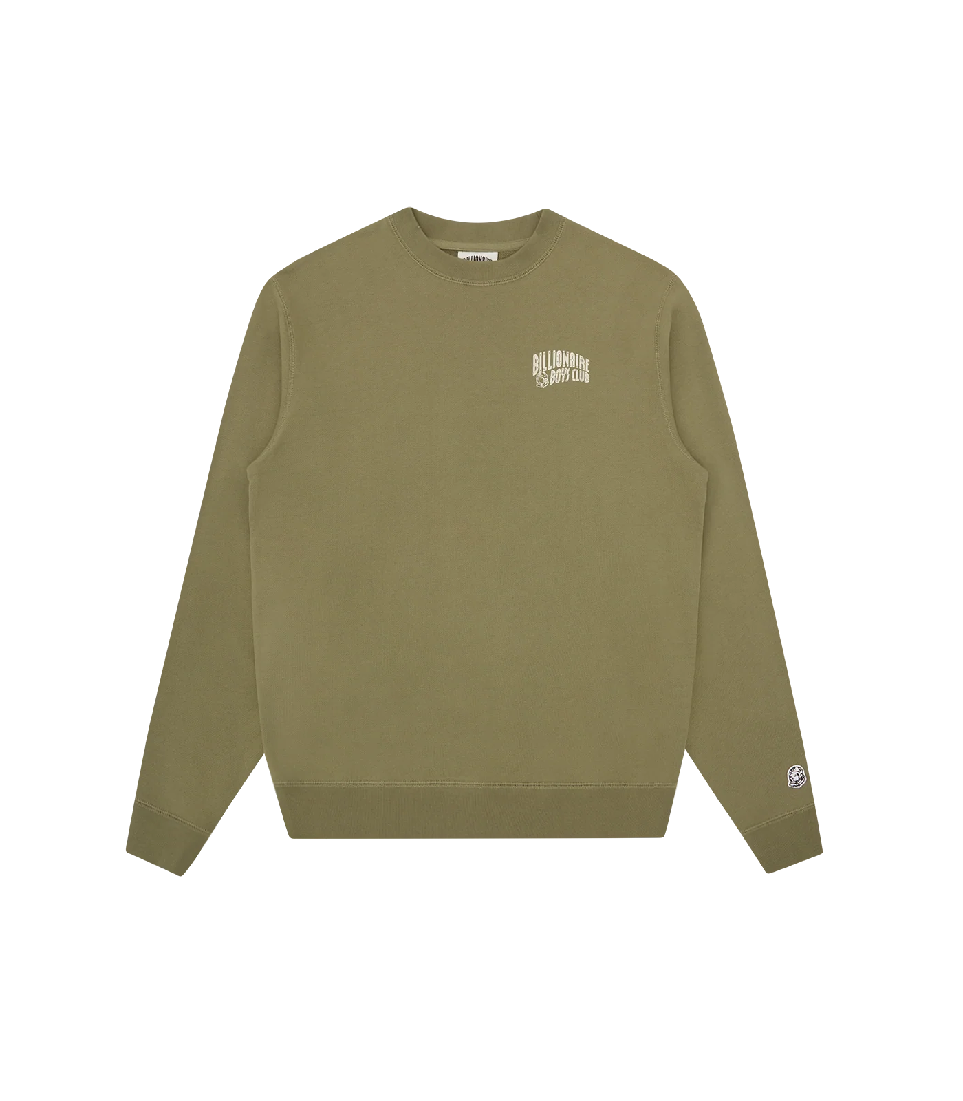 SMALL ARCH LOGO CREWNECK - OLIVE/ECRU LOGO