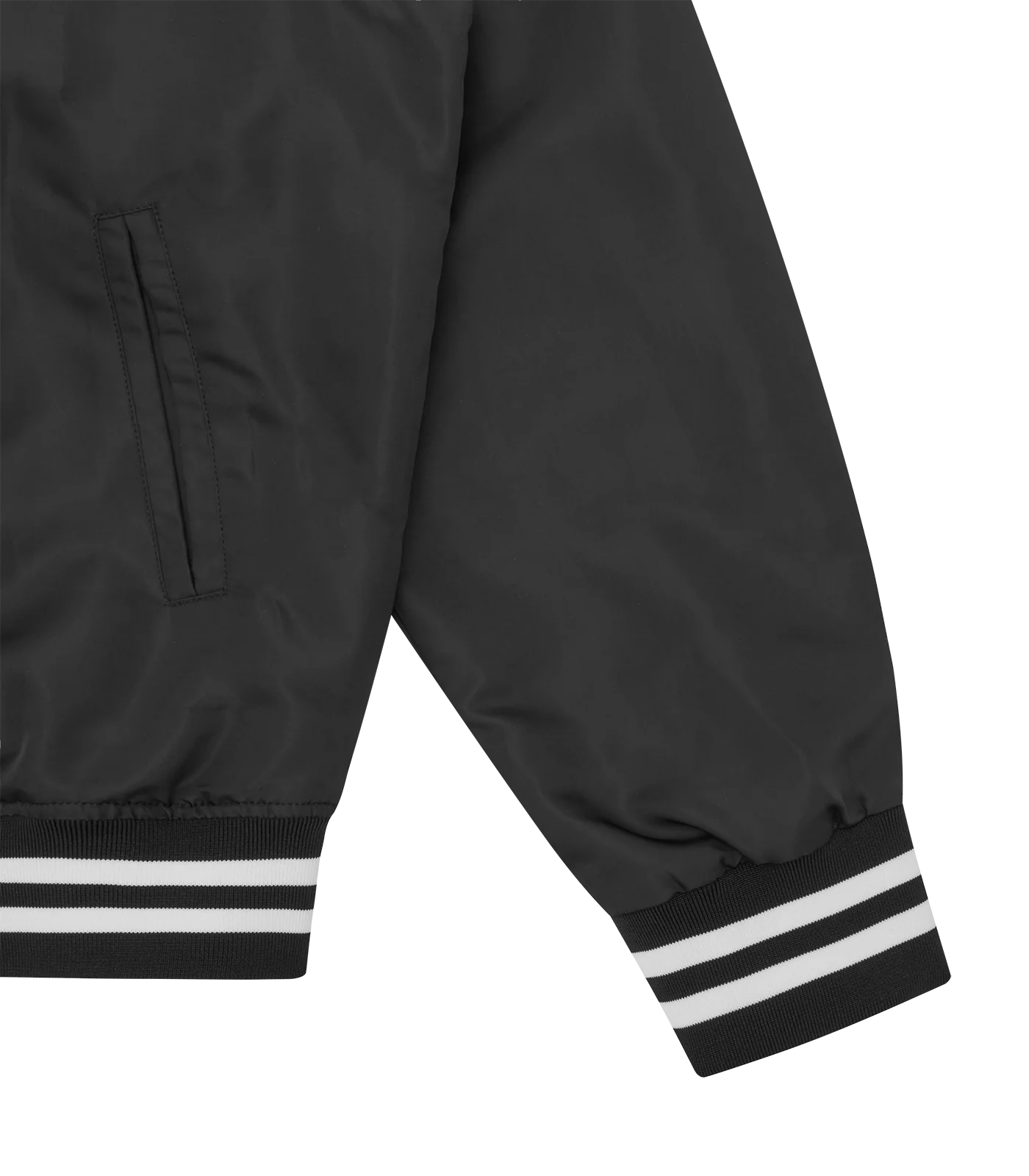 SMALL ARCH LOGO LIGHTWEIGHT VARSITY JACKET - BLACK - Image 4