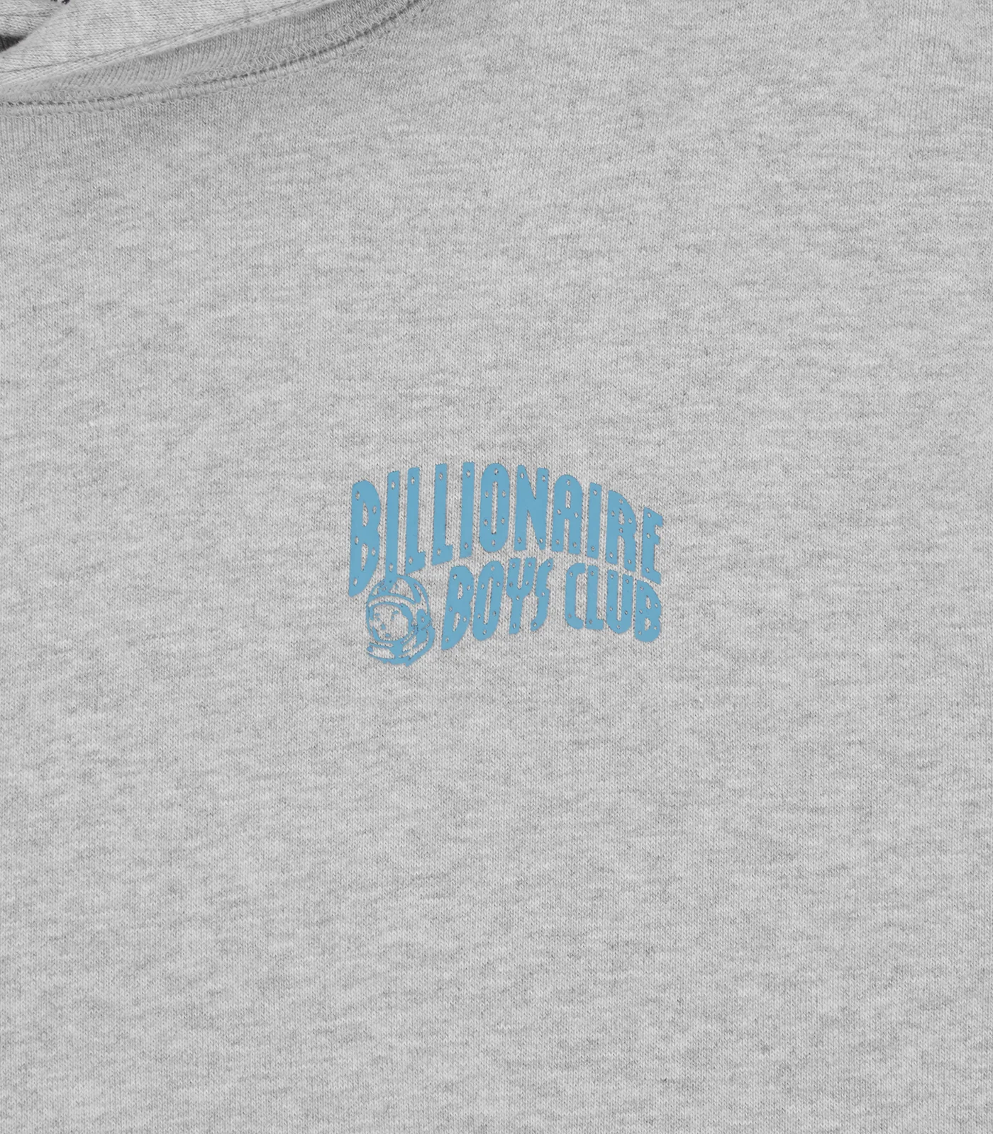 SMALL ARCH LOGO POPOVER HOOD - HEATHER GREY/BLUE LOGO - Image 3