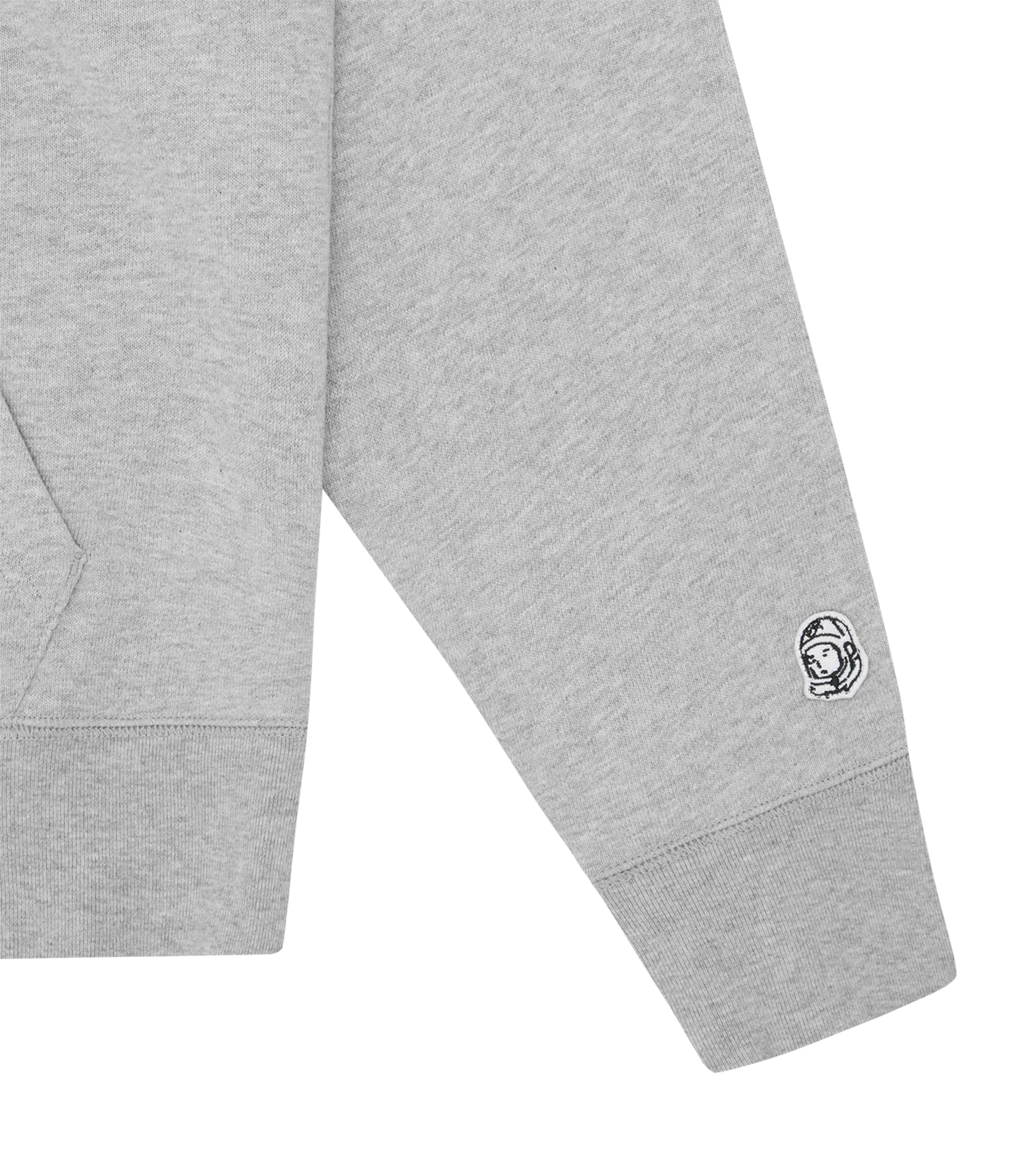 SMALL ARCH LOGO POPOVER HOOD - HEATHER GREY/BLUE LOGO - Image 4