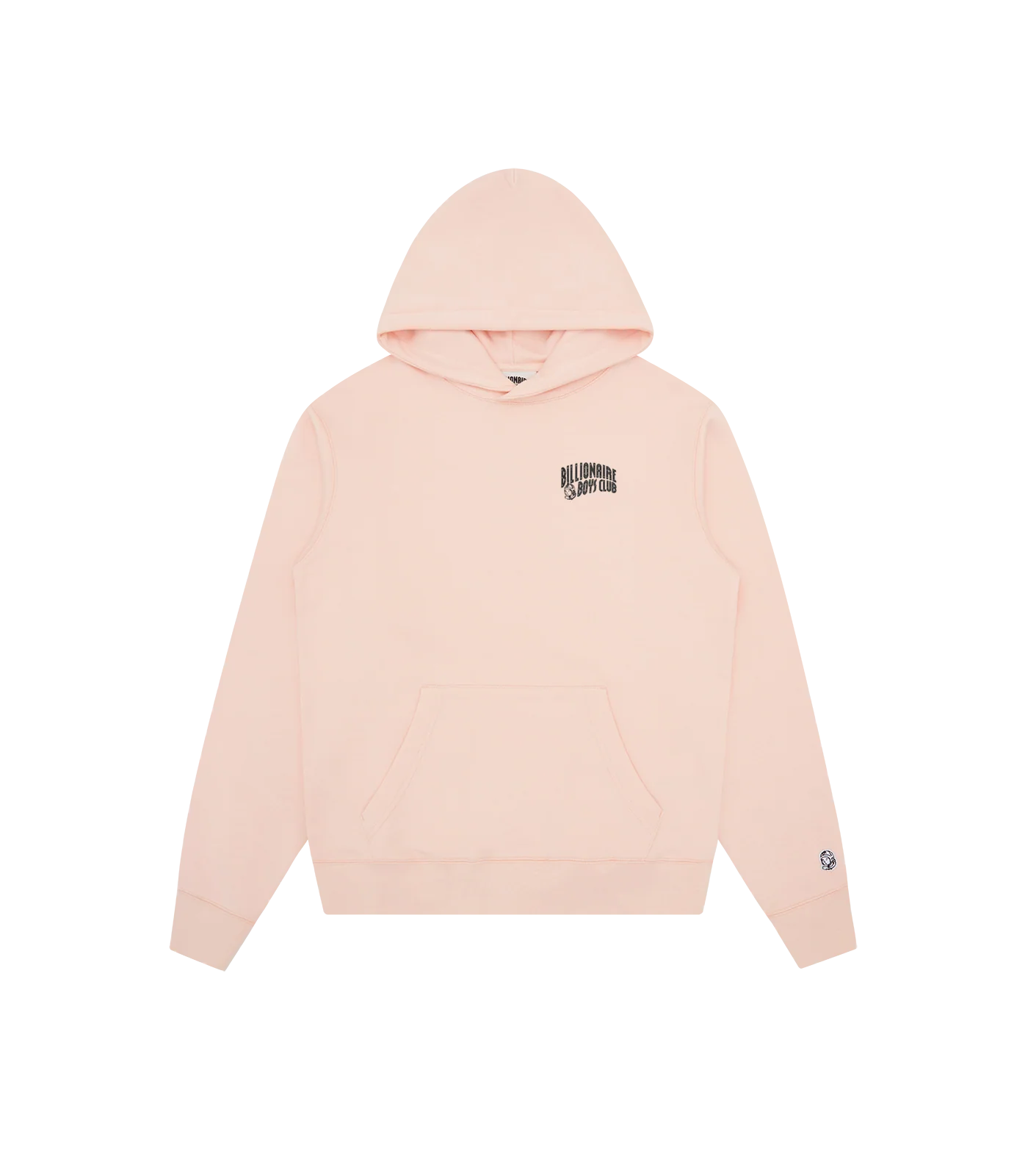 SMALL ARCH LOGO POPOVER HOOD - POWDER PINK