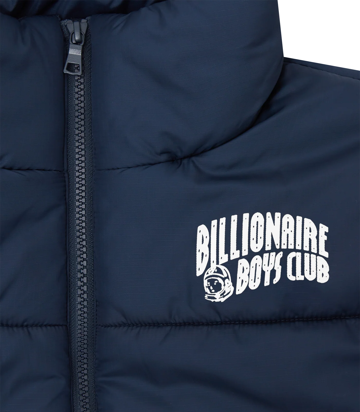 SMALL ARCH LOGO PUFFER JACKET - NAVY/WHITE LOGO - Image 3