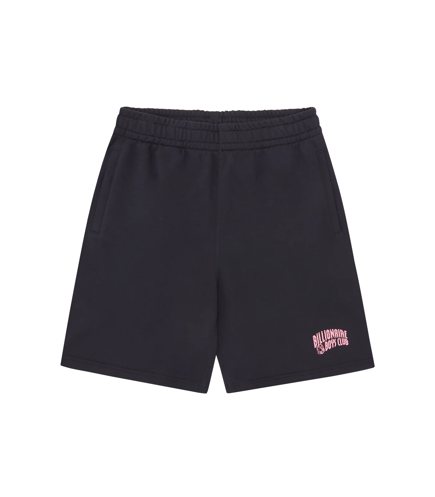 SMALL ARCH LOGO SHORTS - NAVY/PINK LOGO