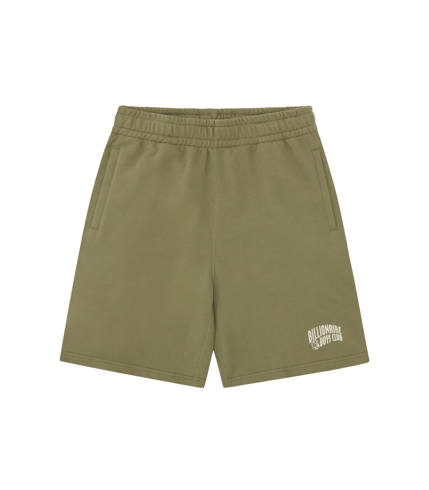 SMALL ARCH LOGO SHORTS - OLIVE/ECRU LOGO
