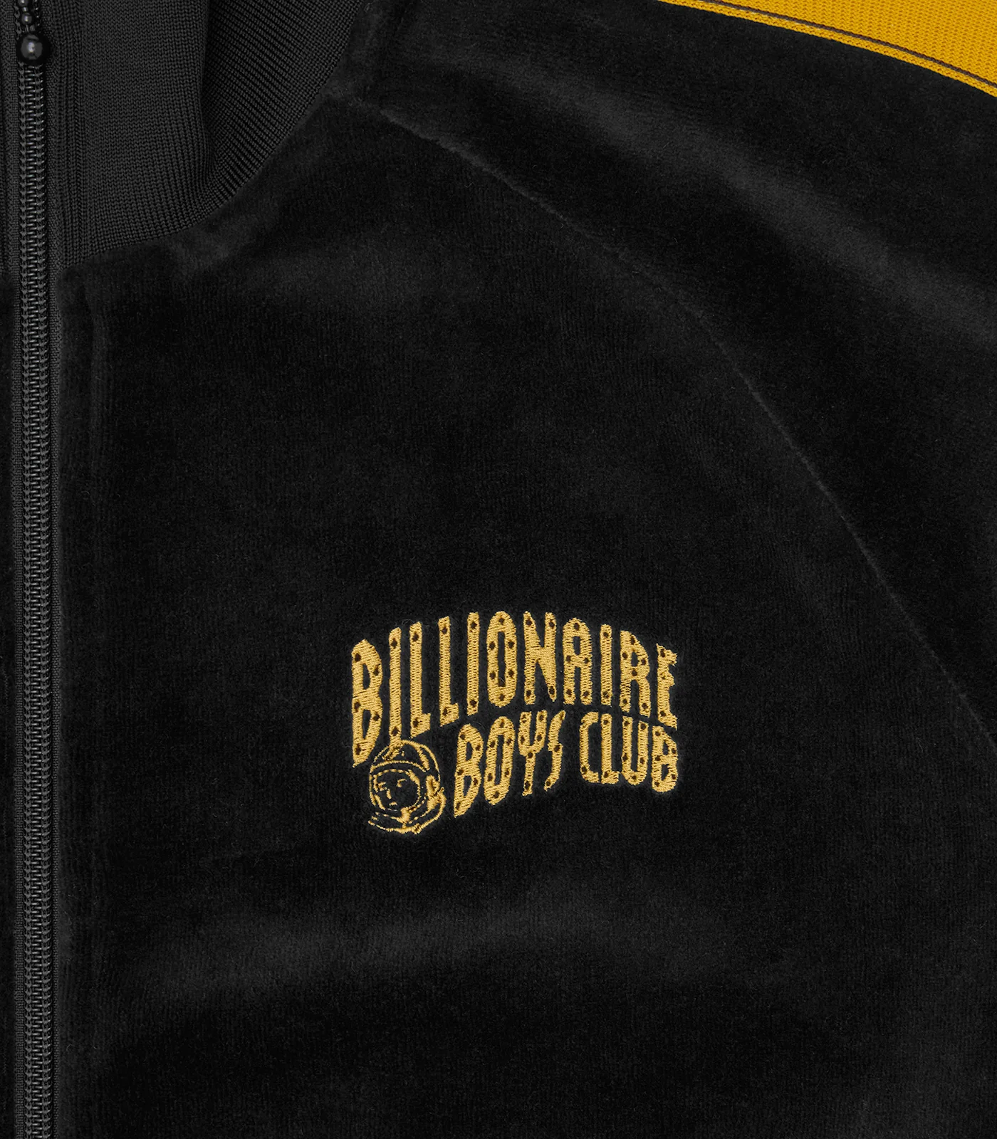 SMALL ARCH LOGO TAPED VELOUR TRACK TOP - BLACK - Image 5