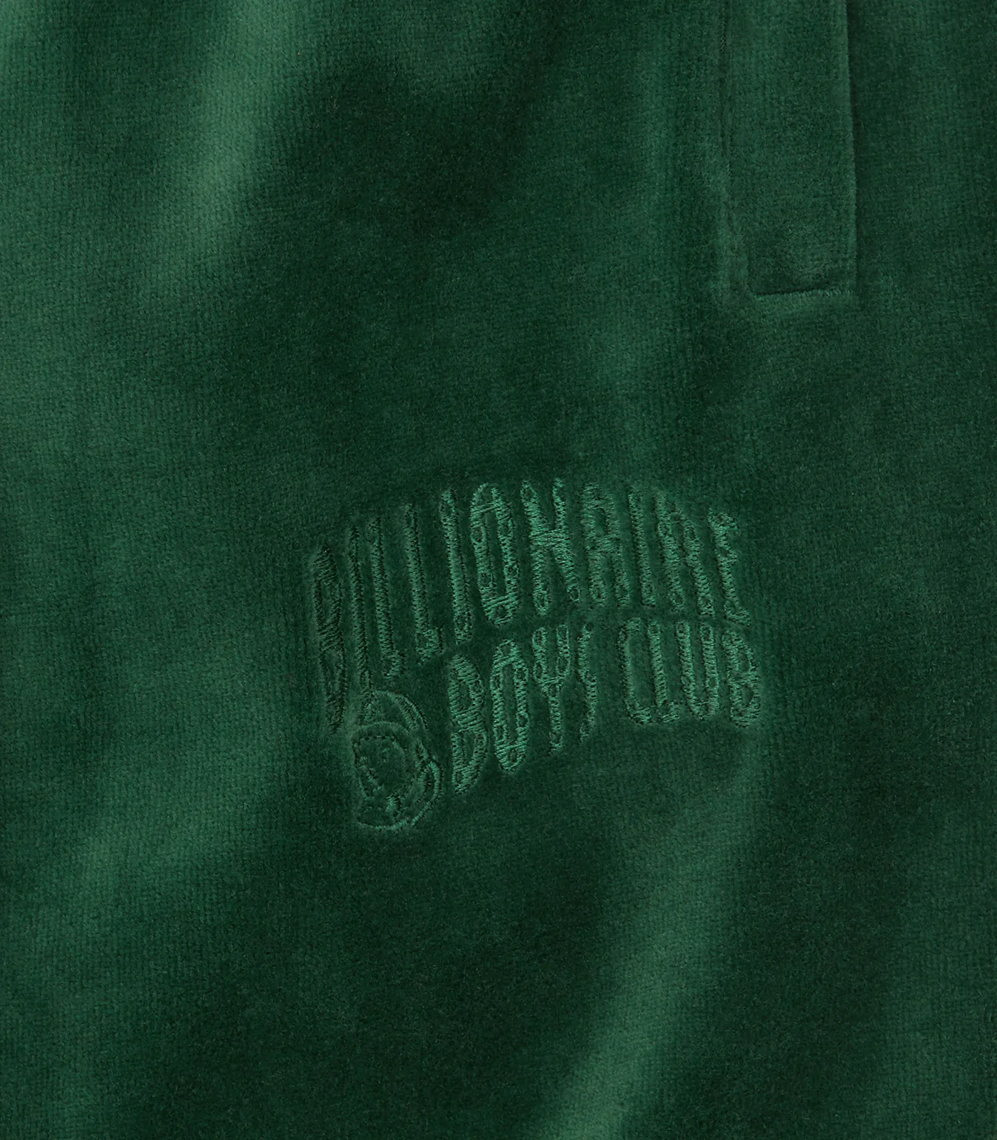 SMALL ARCH LOGO VELOUR TRACK PANTS - FOREST GREEN - Image 4