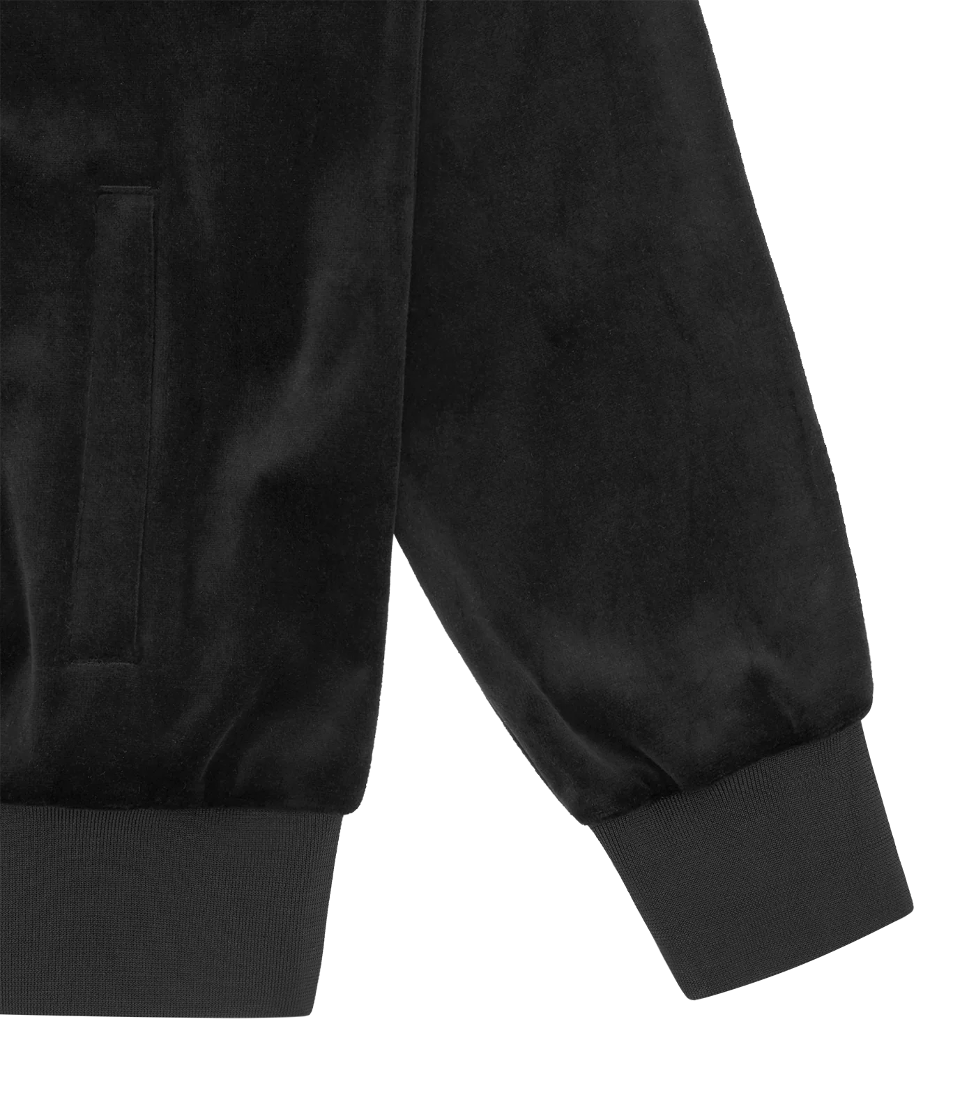 SMALL ARCH LOGO VELOUR TRACK TOP - BLACK - Image 5