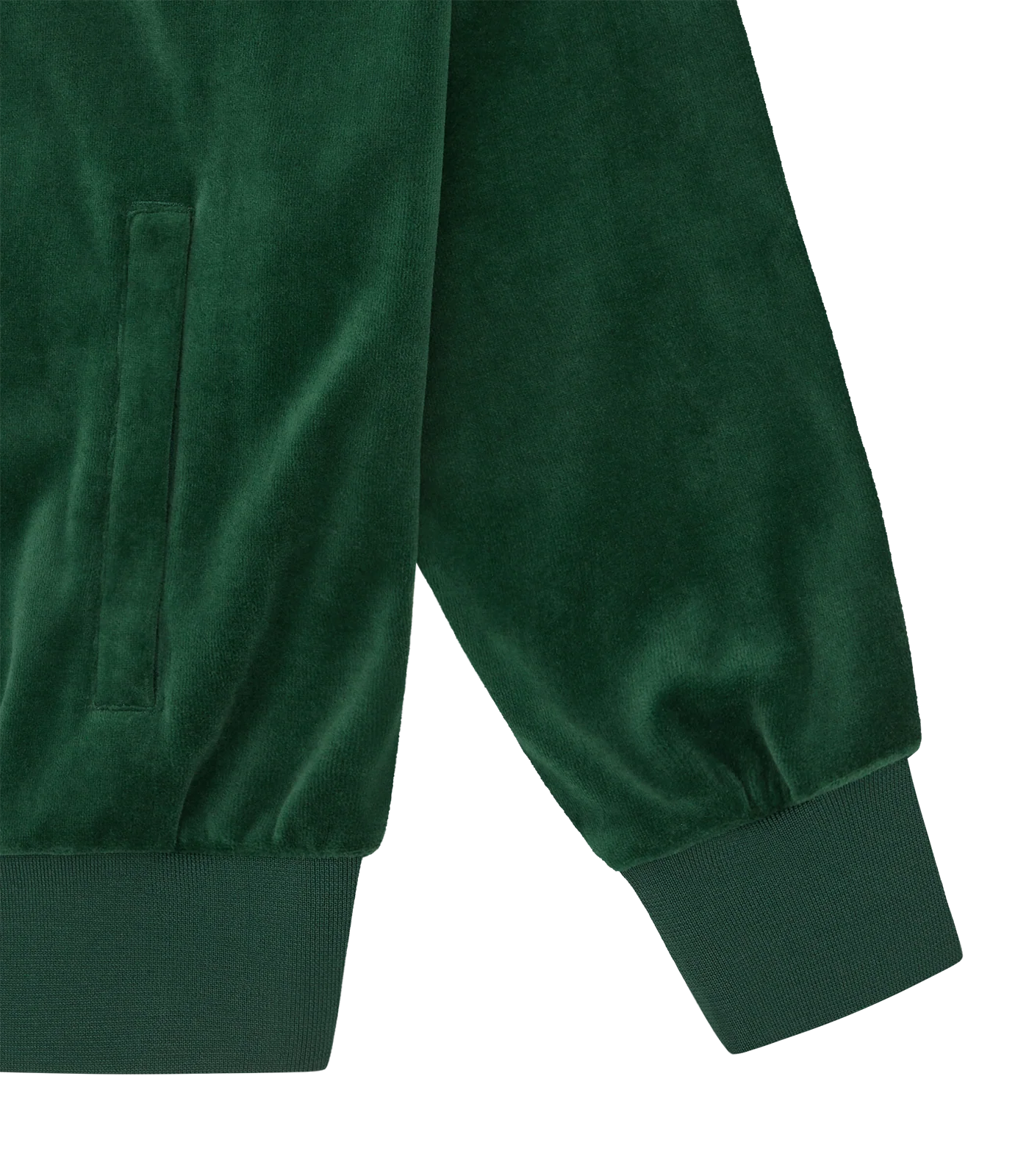 SMALL ARCH LOGO VELOUR TRACK TOP - FOREST GREEN - Image 5