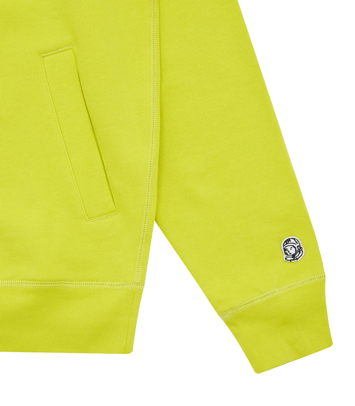 SMALL ARCH LOGO ZIP THROUGH HOOD - ACID YELLOW - Image 4