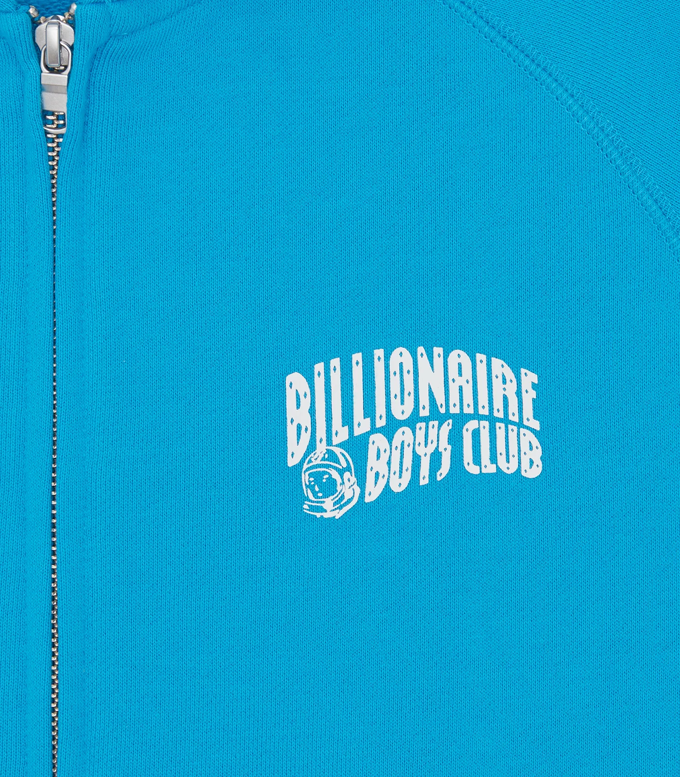 SMALL ARCH LOGO ZIP THROUGH HOOD - AQUA BLUE - Image 3