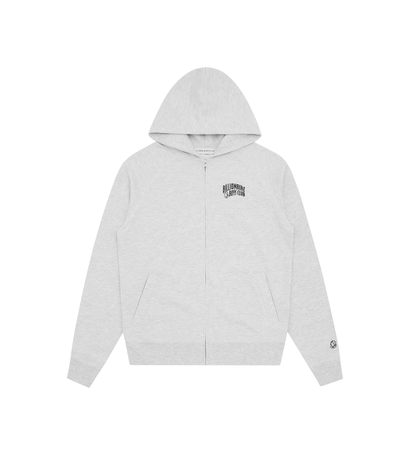 SMALL ARCH LOGO ZIP THROUGH - HEATHER ASH