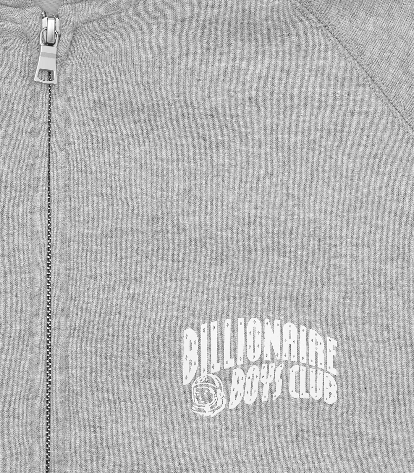 SMALL ARCH LOGO ZIP THROUGH - HEATHER GREY - Image 3