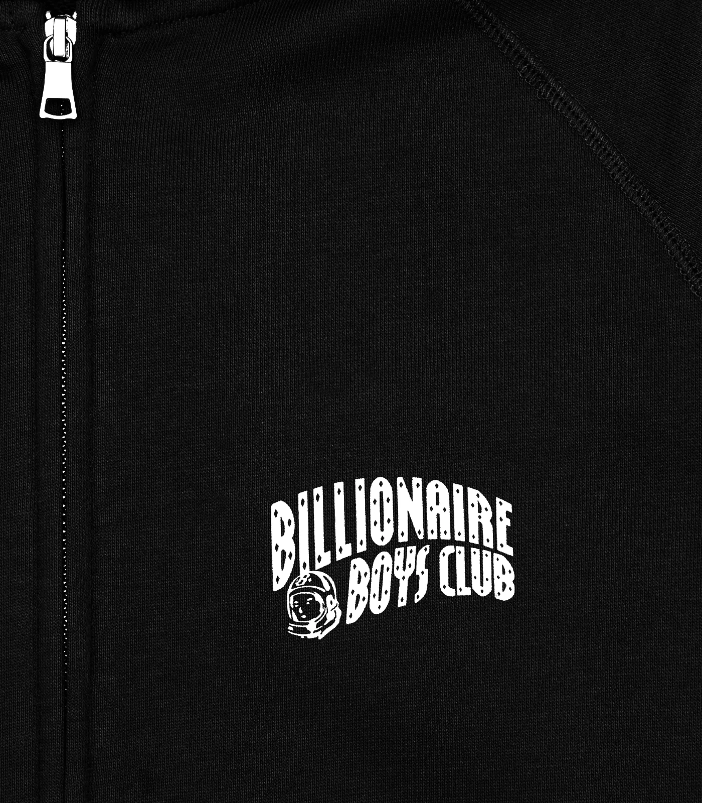SMALL ARCH LOGO ZIP THROUGH HOOD - BLACK - Image 3