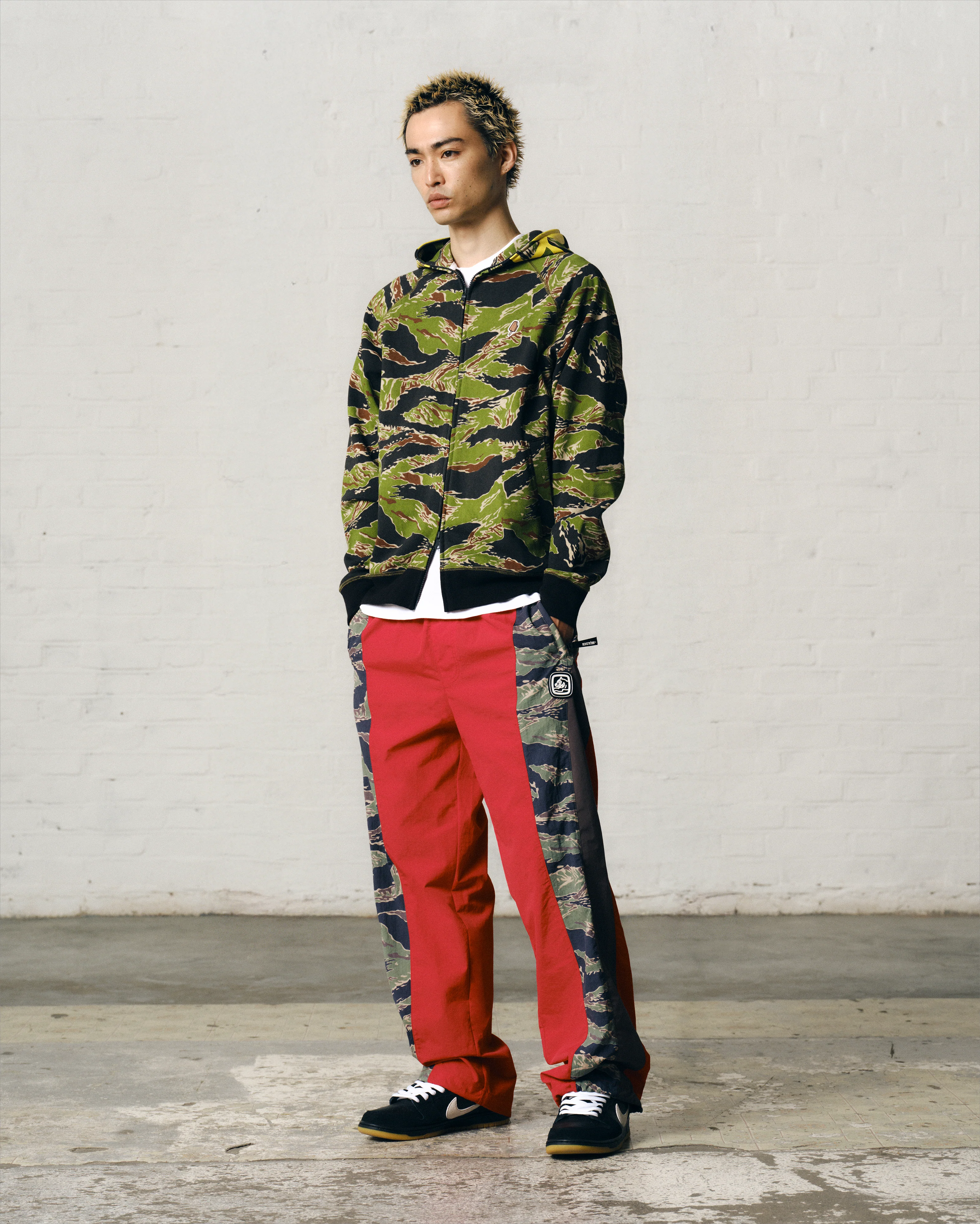SMILEY TIGER STRIPE FULL ZIP-THROUGH HOOD - CAMO - Image 3