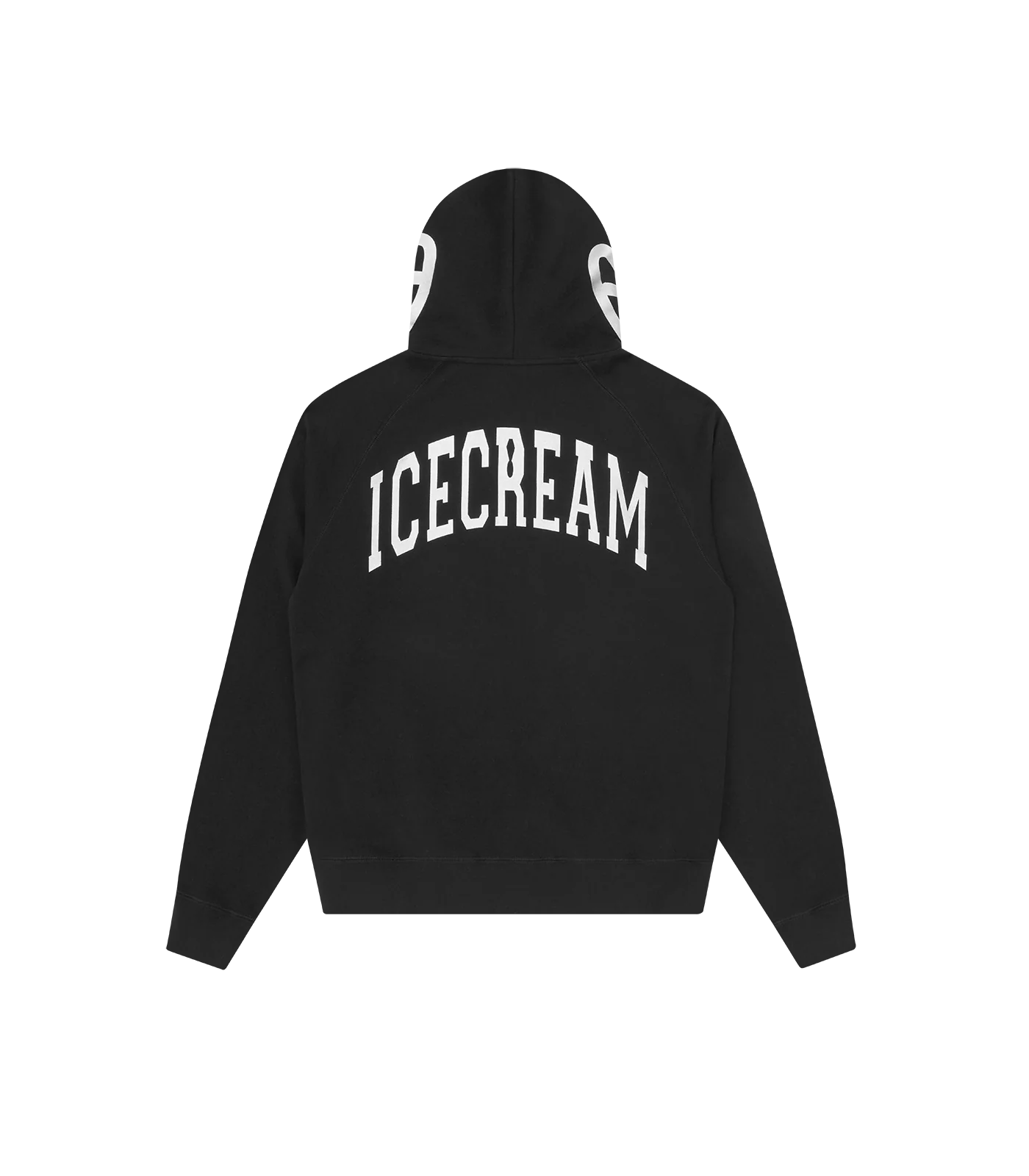 SMILEY ZIP THROUGH HOOD - BLACK - Image 4