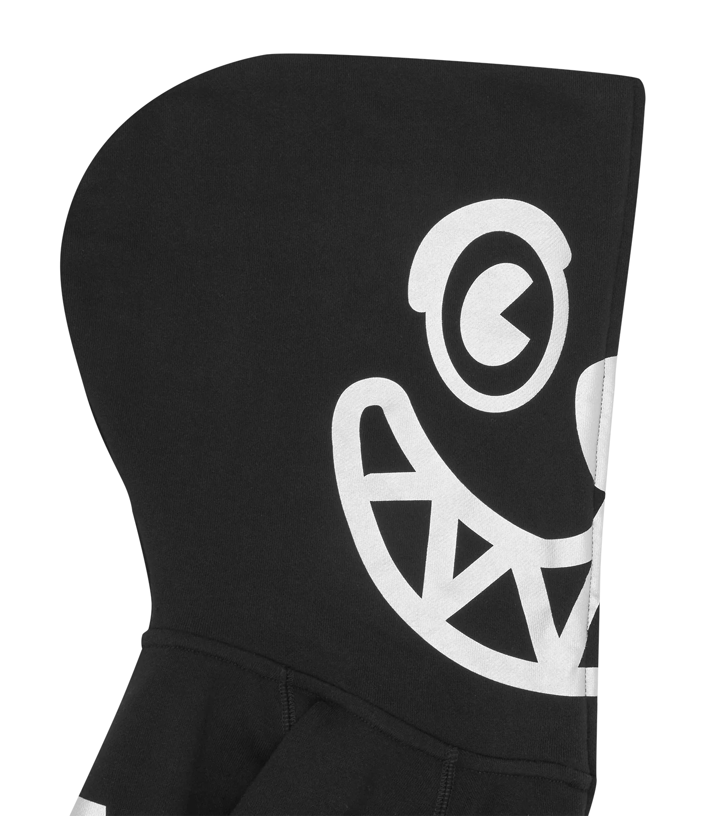 SMILEY ZIP THROUGH HOOD - BLACK - Image 7