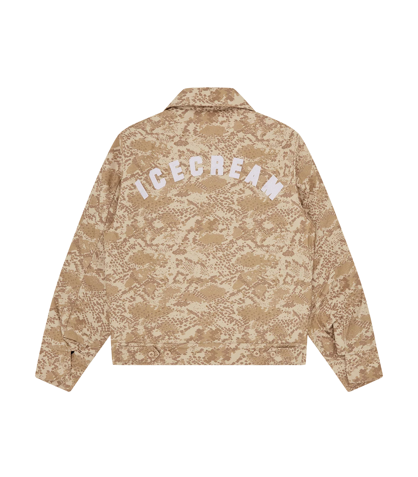SNAKESKIN QUILTED WORK JACKET - LIGHT BROWN - Image 4