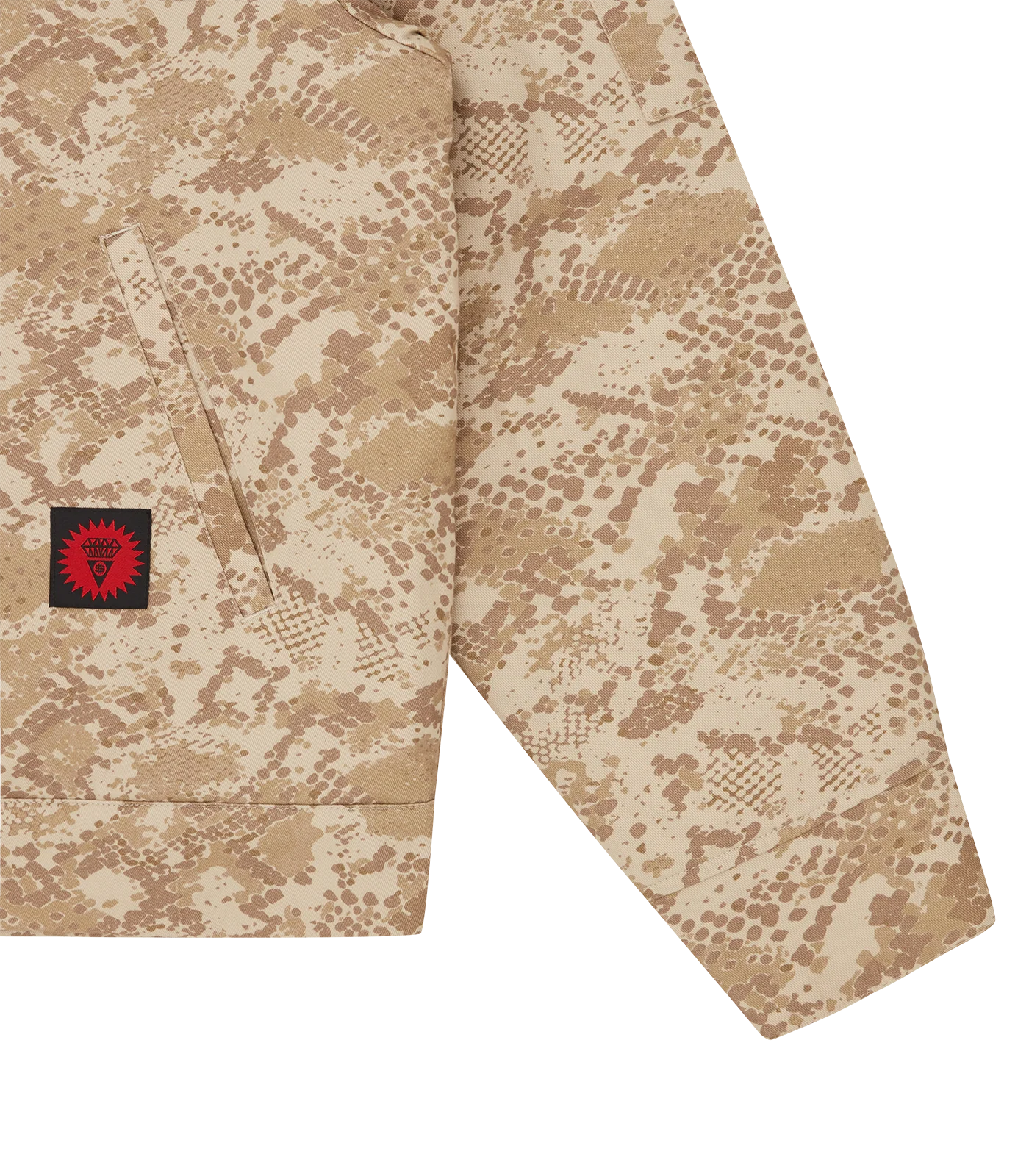 SNAKESKIN QUILTED WORK JACKET - LIGHT BROWN - Image 7