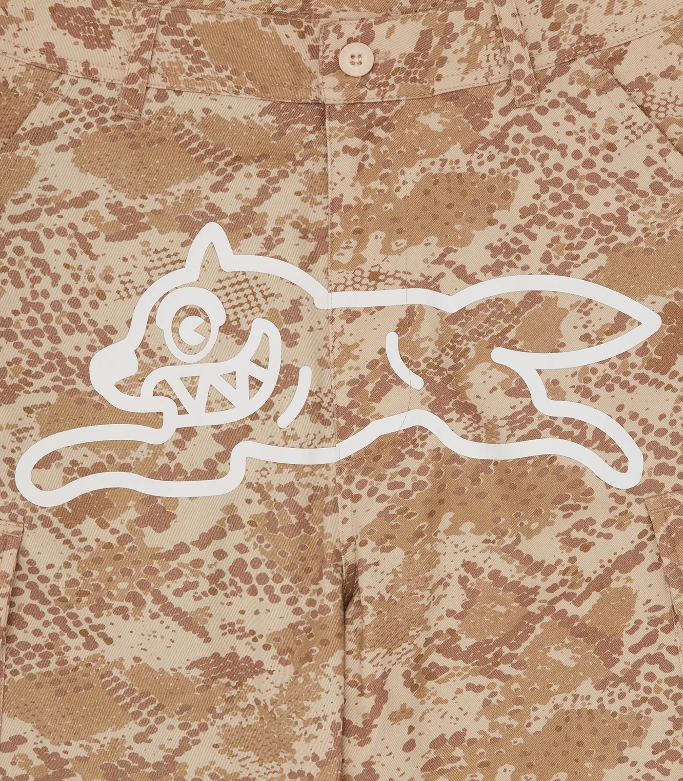 SNAKESKIN RUNNING DOG CARGO PANTS - LIGHT BROWN - Image 5