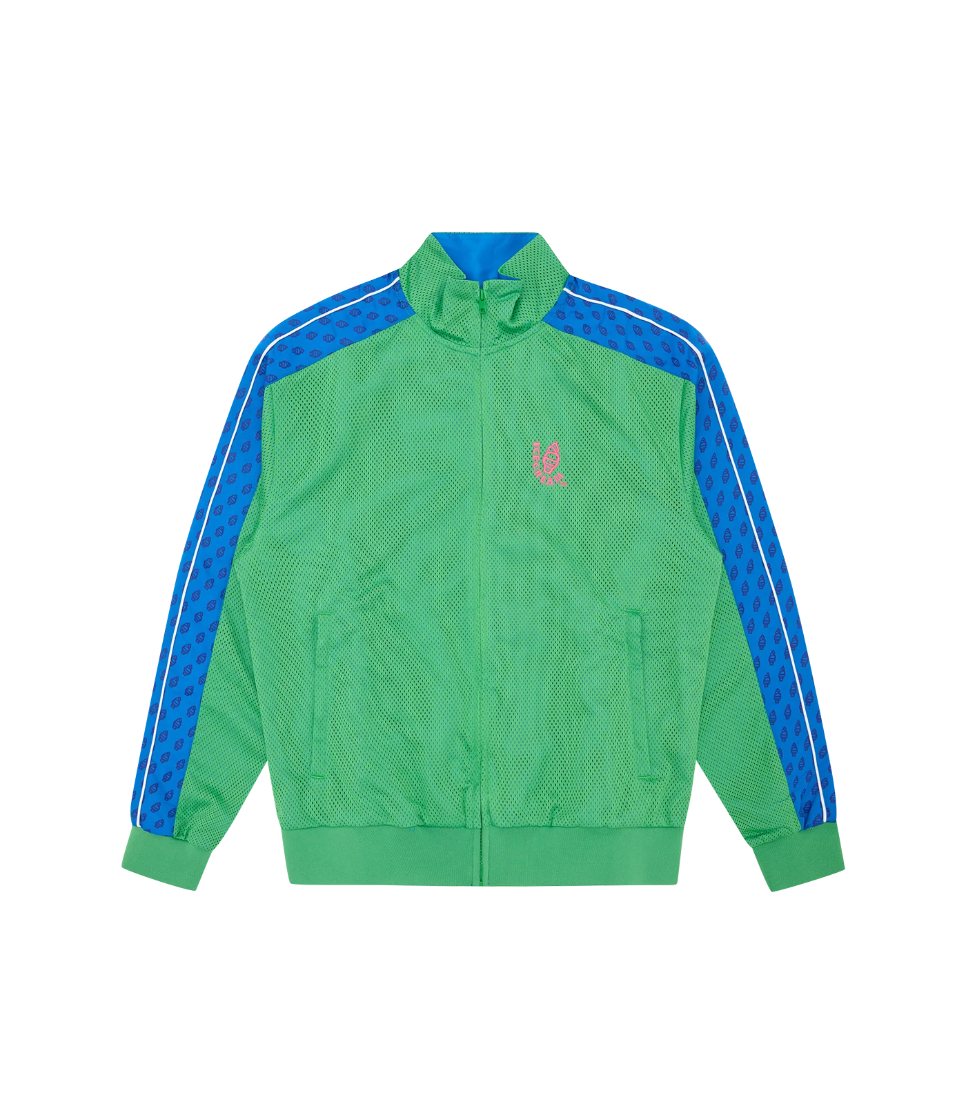 SOFT SERVE LAYERED MESH TRACK TOP - GREEN