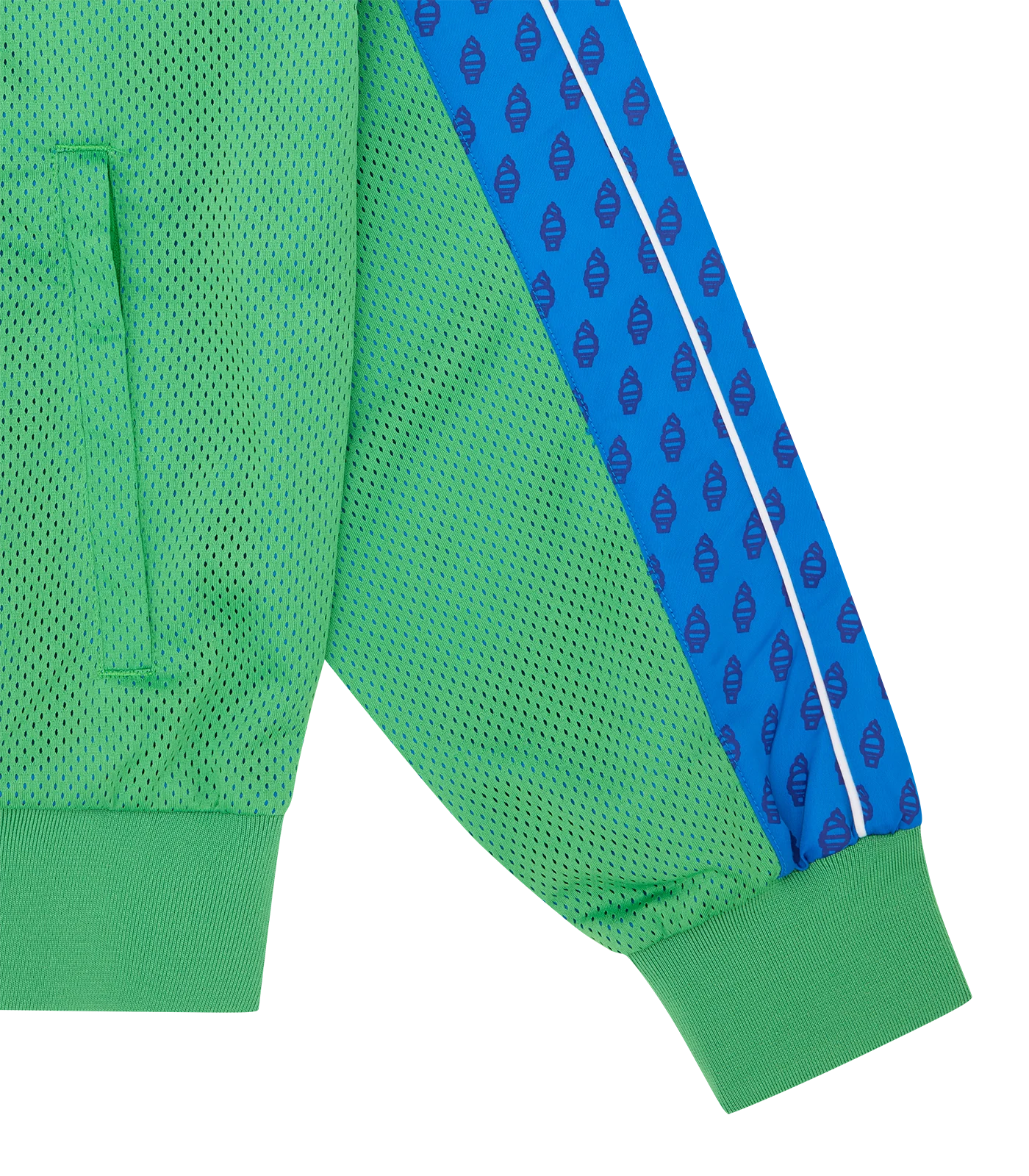SOFT SERVE LAYERED MESH TRACK TOP - GREEN - Image 6