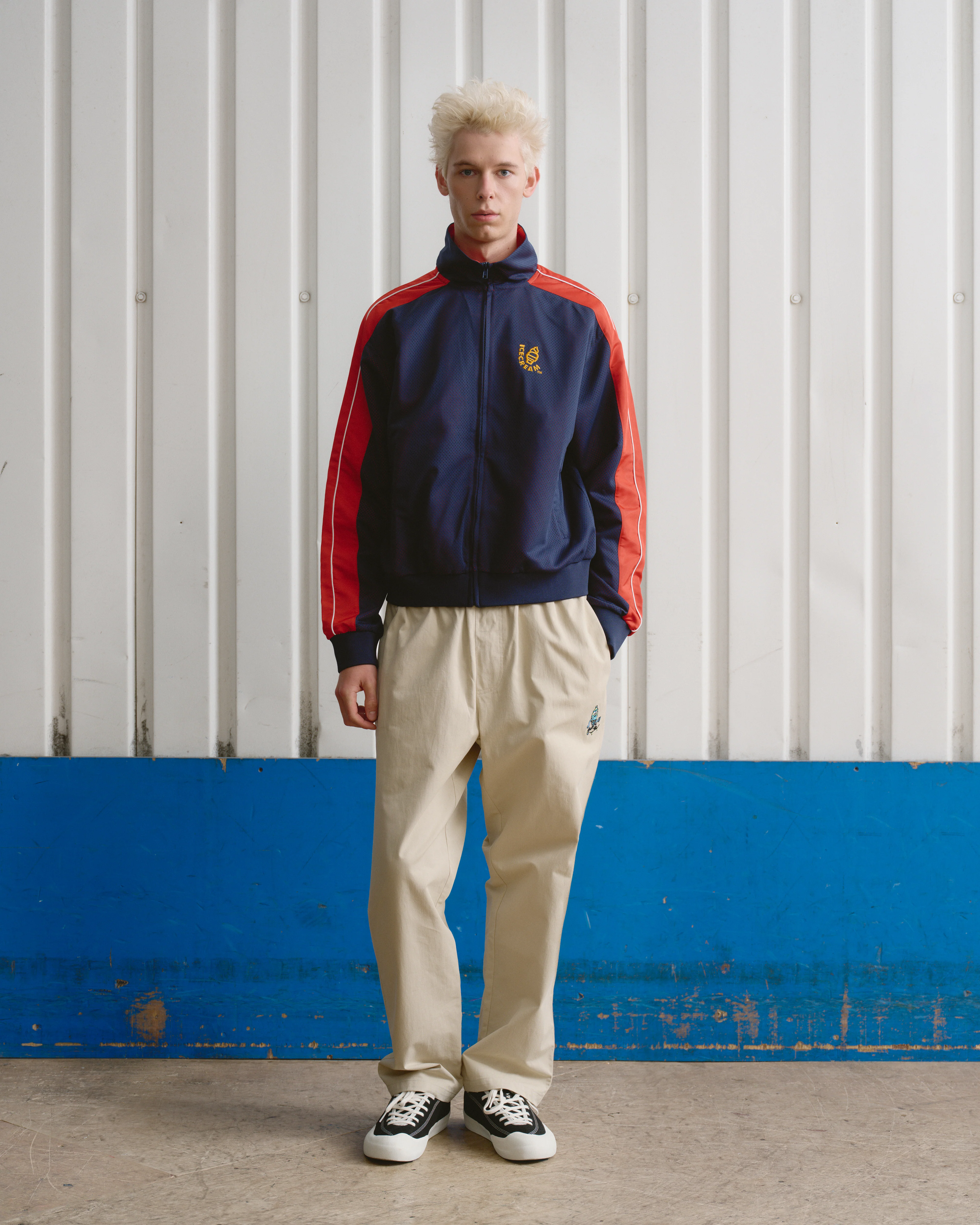 SOFT SERVE LAYERED MESH TRACK TOP - NAVY - Image 2