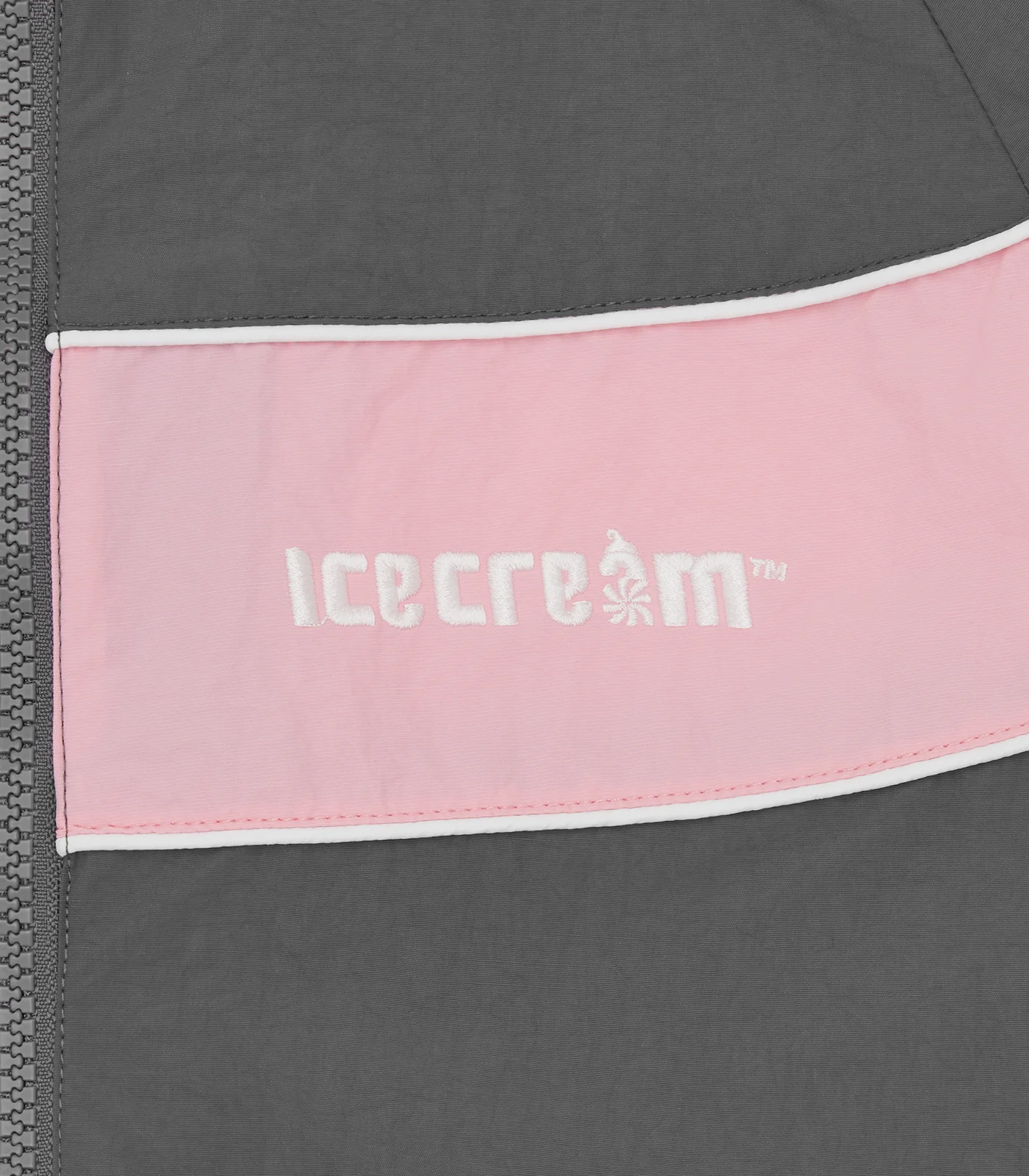 SOFT SERVE NYLON TRACK TOP - GREY/PINK - Image 4