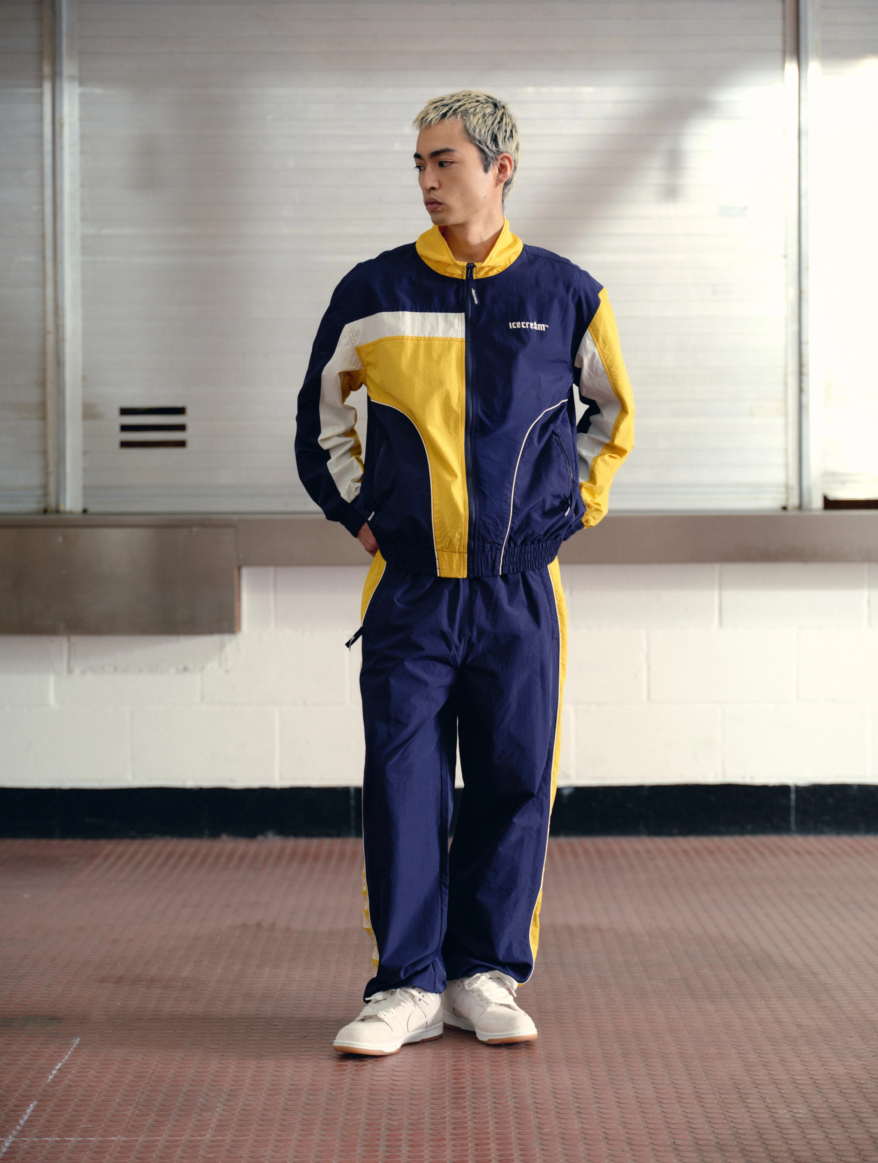 SOFT SERVE PANELLED TRACK JACKET - NAVY - Image 3