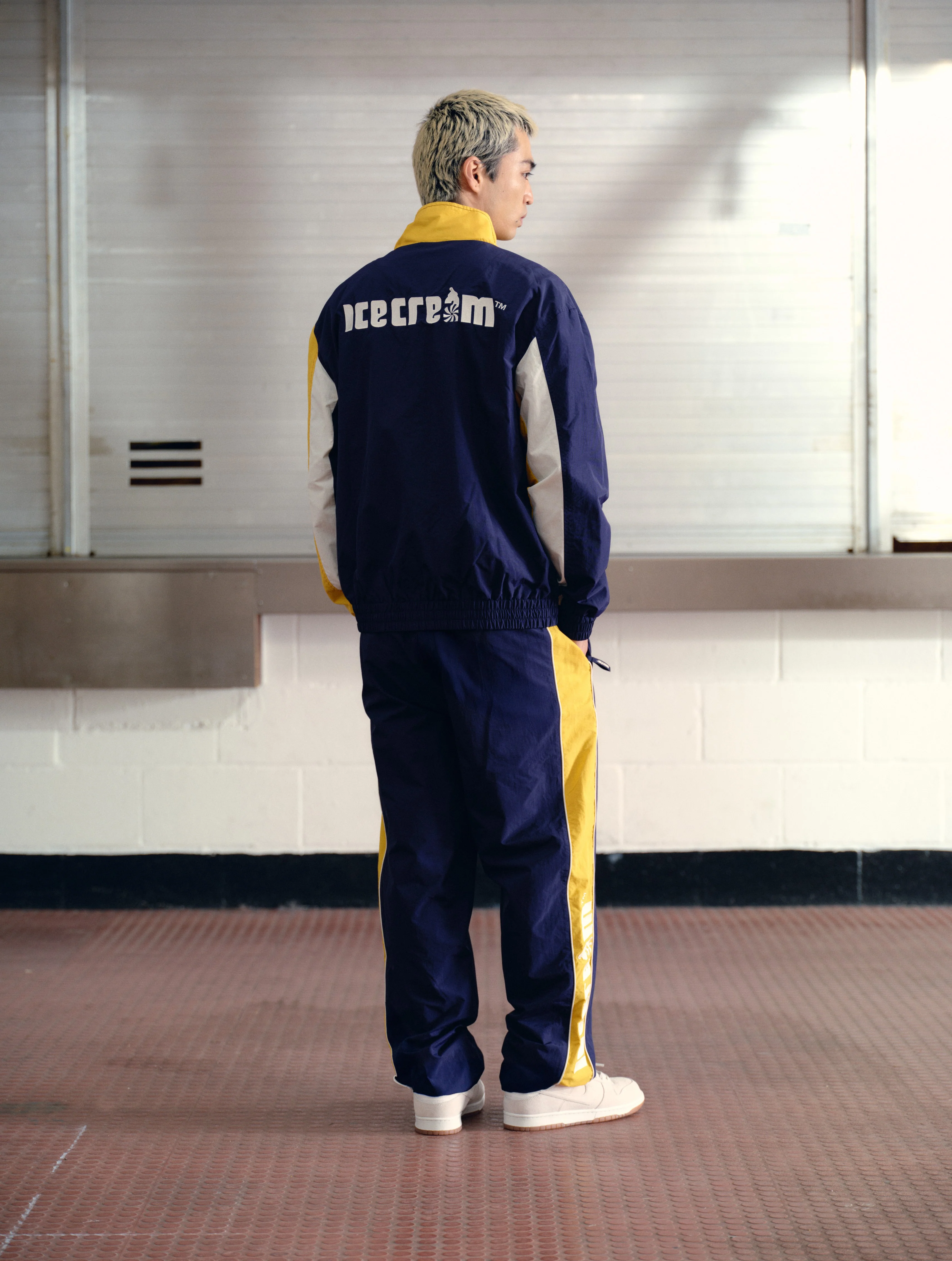 SOFT SERVE PANELLED TRACK JACKET - NAVY - Image 4