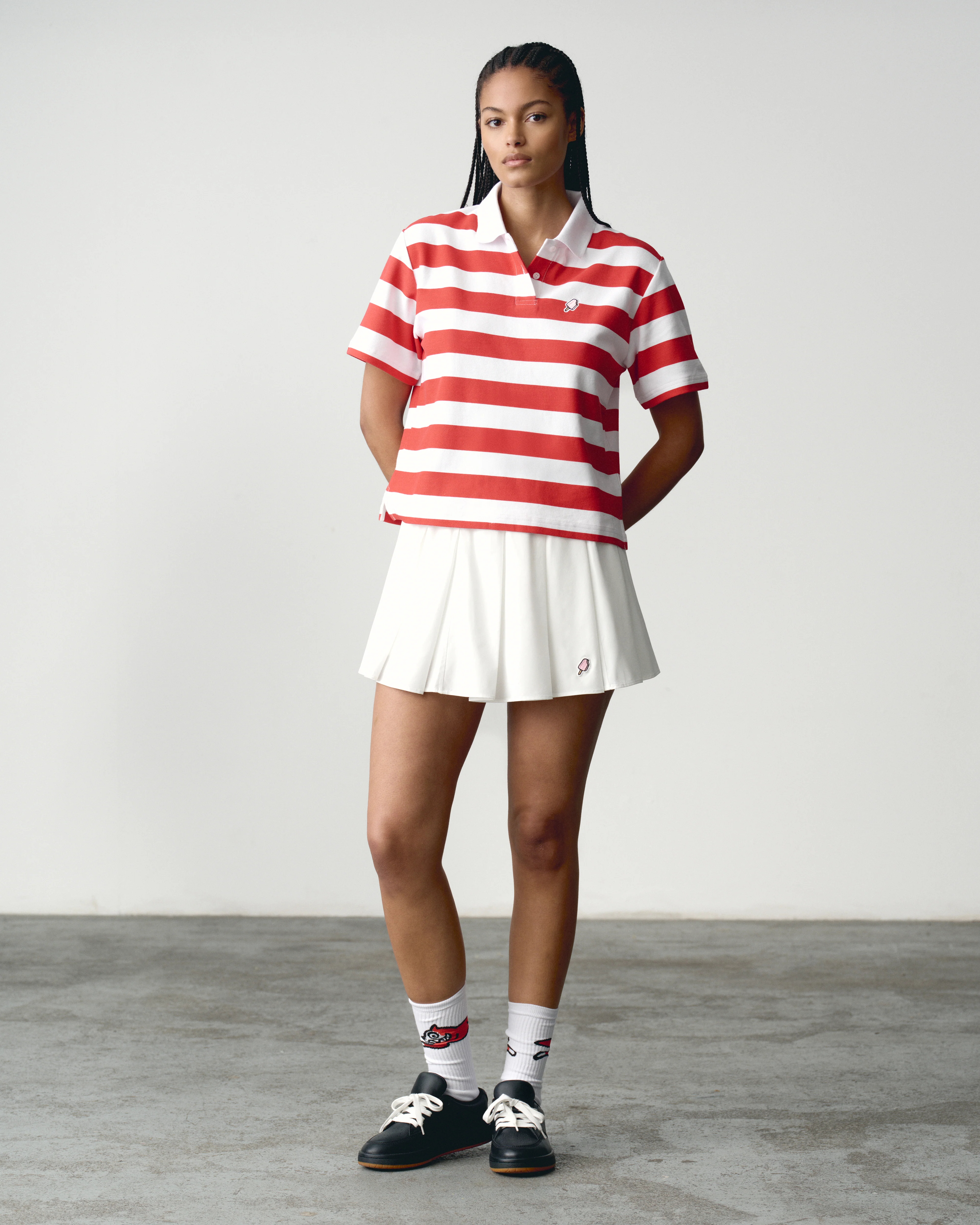 SOFT SERVE PLEATED SKIRT - WHITE - Image 3