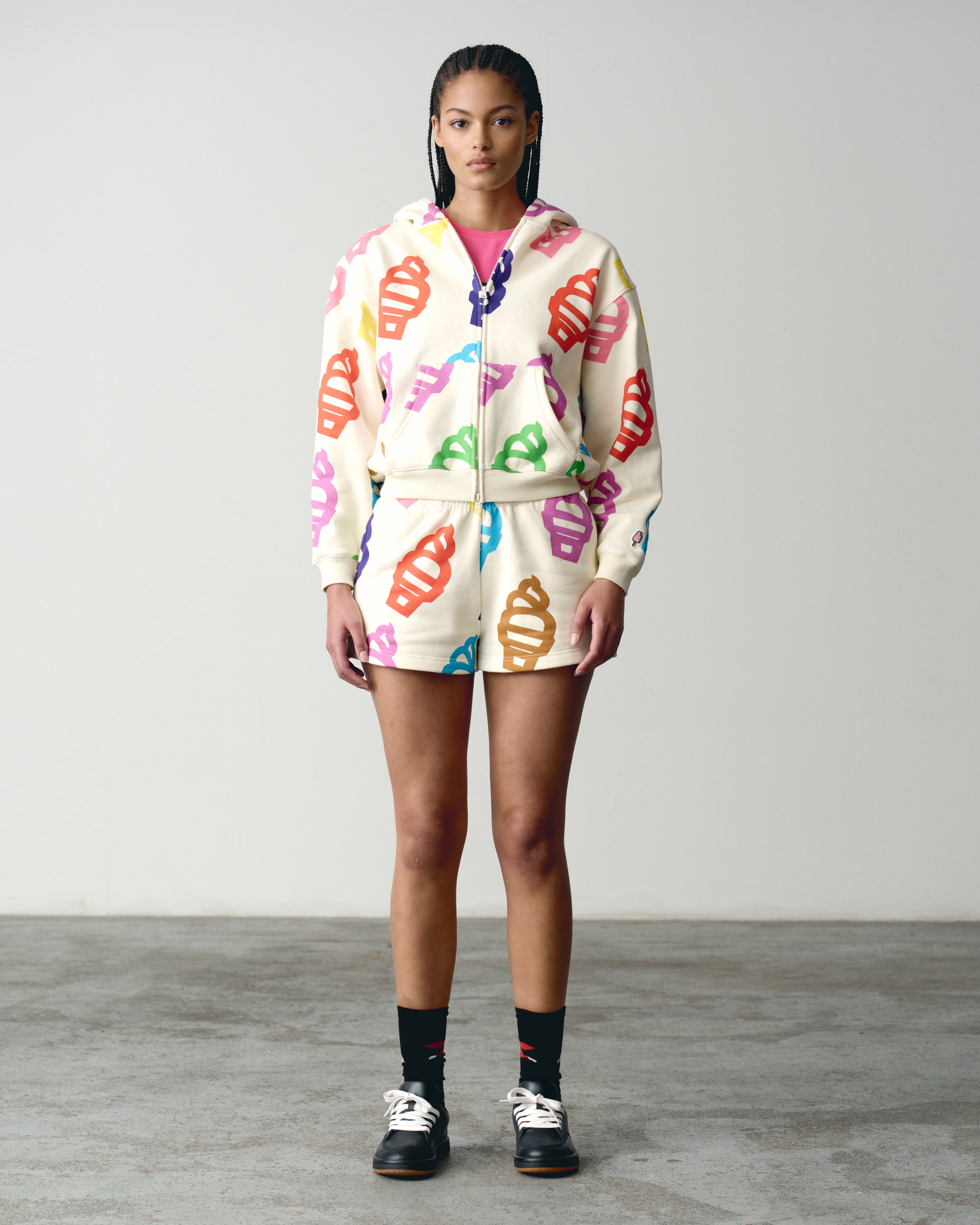 SOFT SERVE ZIP THROUGH HOOD - MULTI - Image 3
