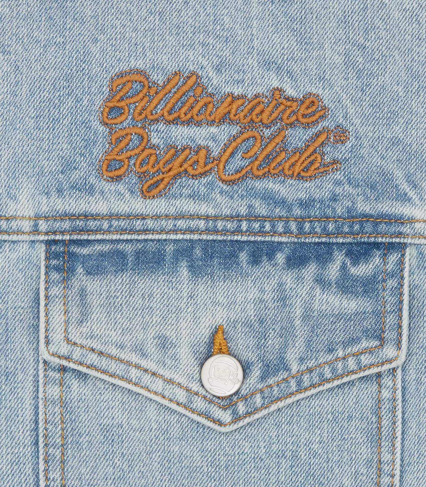 SOUVENIR CORD COLLAR DENIM TRUCKER JACKET - LIGHT WASH BLUE - Image 5