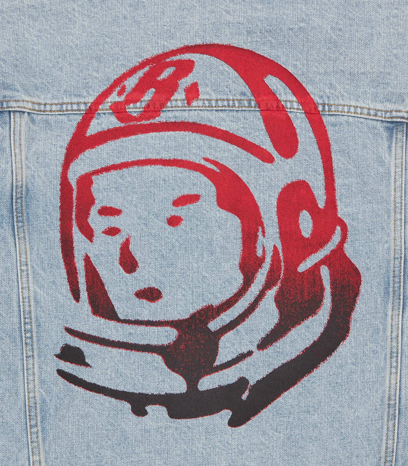 SOUVENIR CORD COLLAR DENIM TRUCKER JACKET - LIGHT WASH BLUE - Image 7
