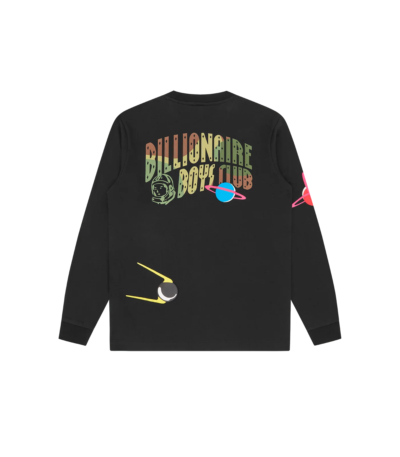 SPACE CAMO L/S T-SHIRT - BLACK - Image 2