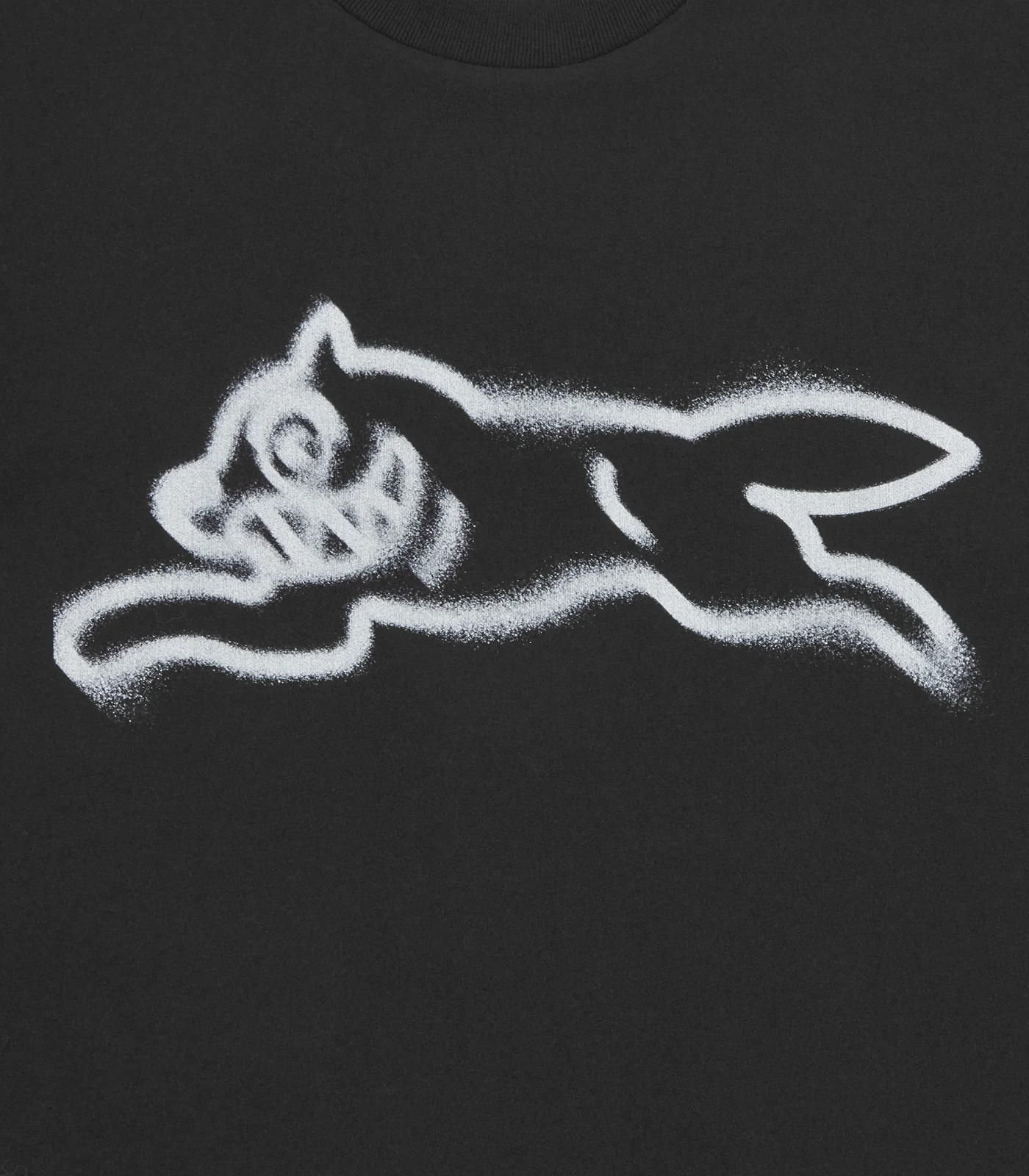 SPRAY PAINT RUNNING DOG T-SHIRT - BLACK - Image 3