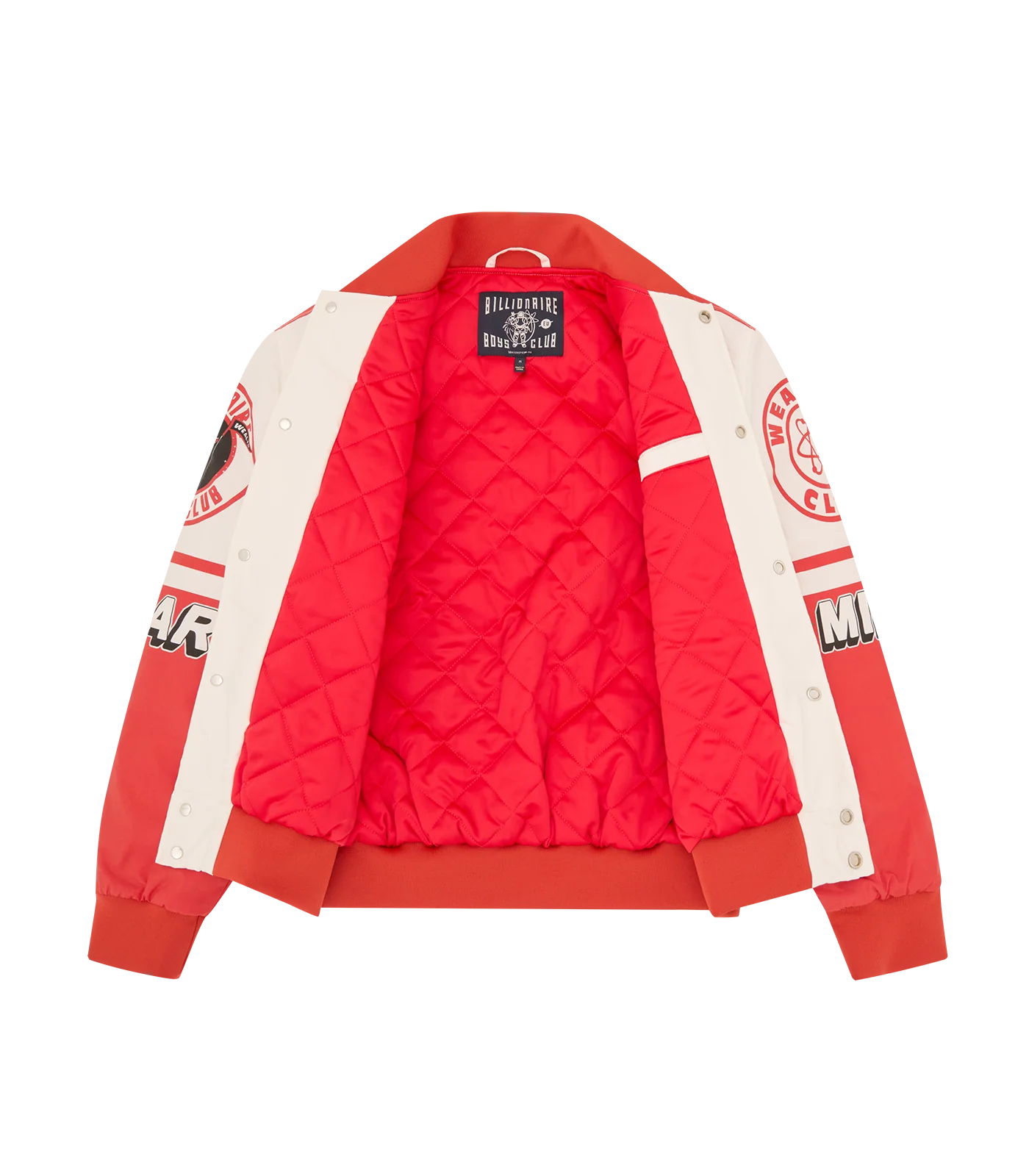 STADIUM BOMBER JACKET - WHITE/RED - Image 5