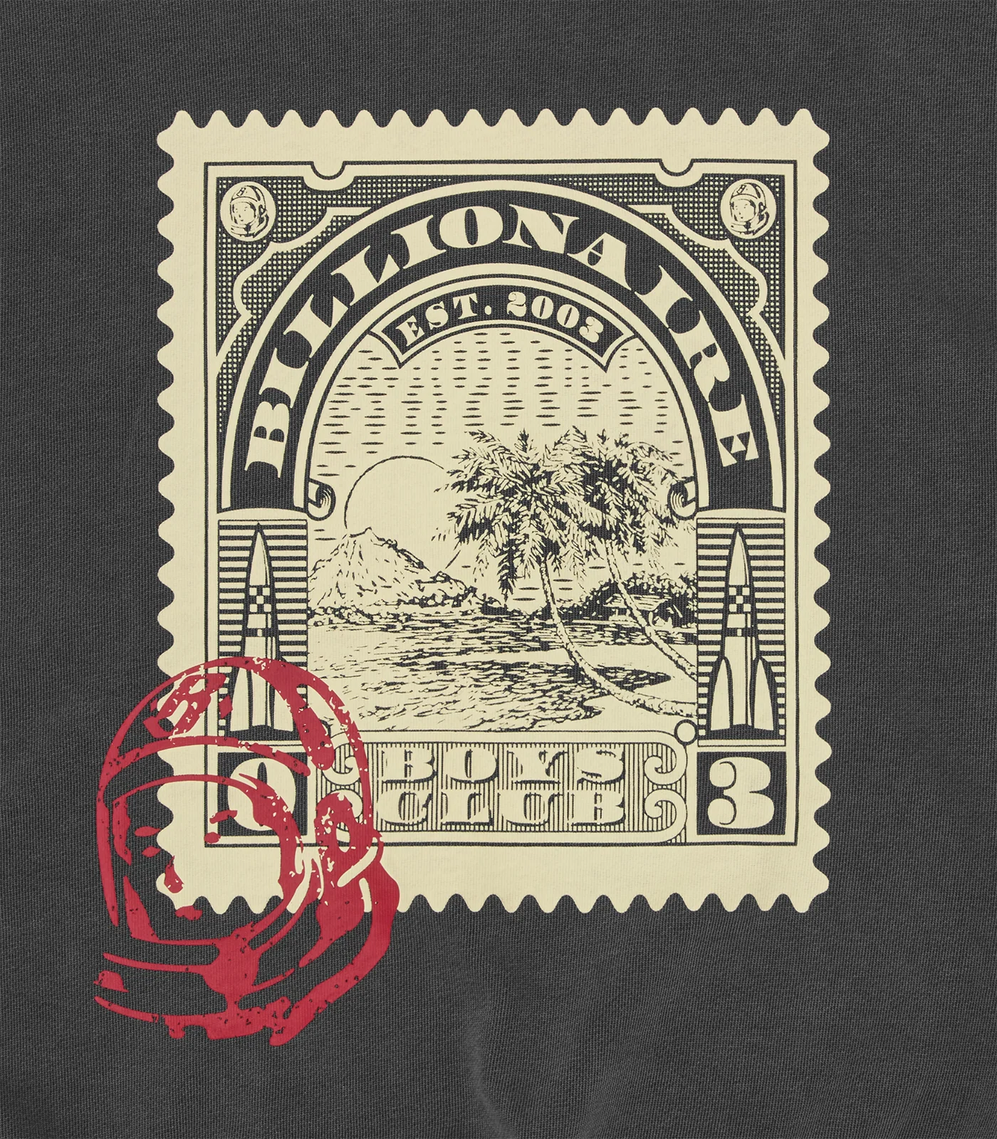 STAMP DISTRESSED OVERSIZED CREWNECK - WASHED BLACK - Image 3
