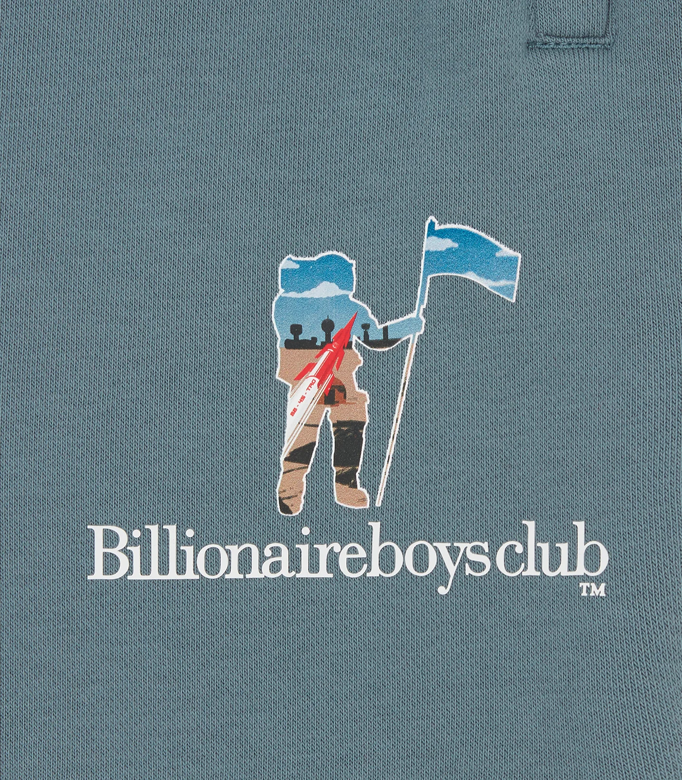 STANDING ASTRO SERIF SWEATSHORTS - SLATE BLUE - Image 4