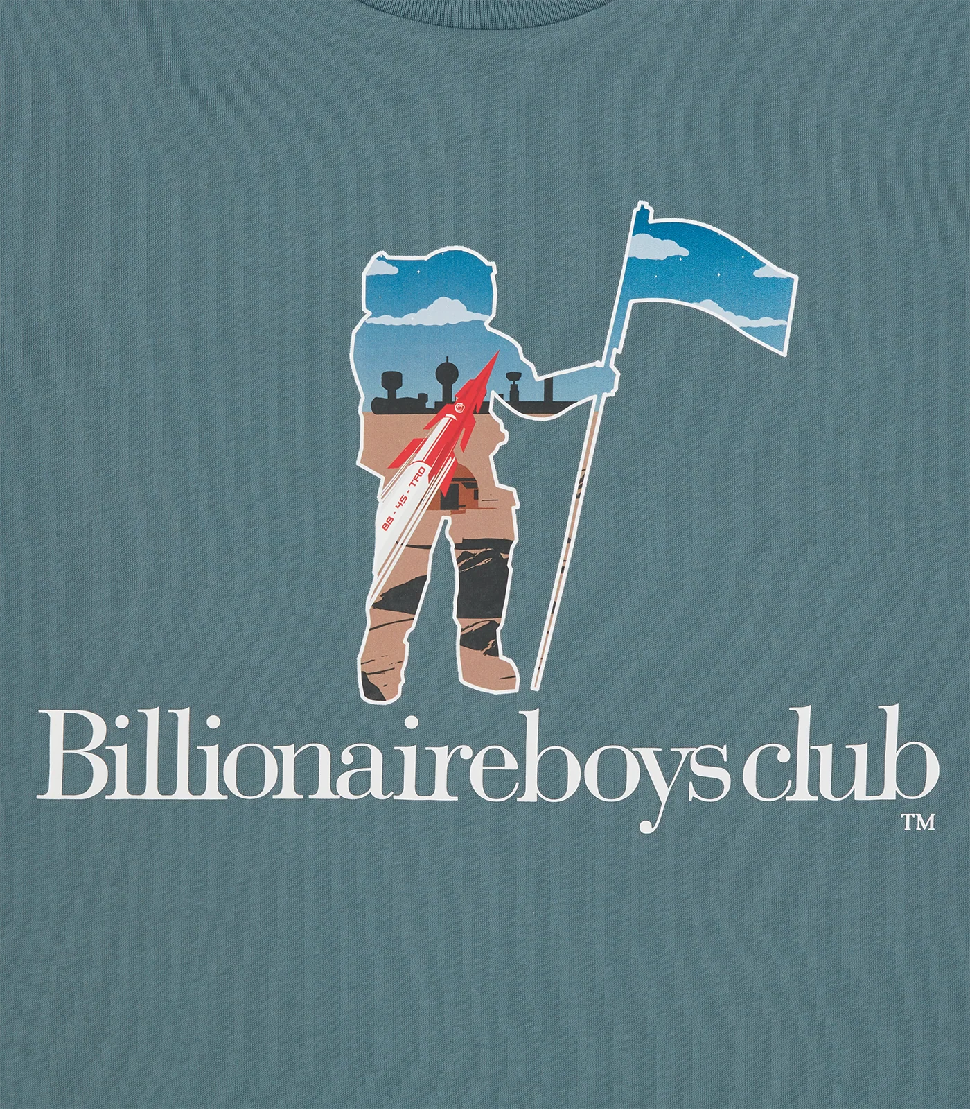 STANDING ASTRO SERIF T-SHIRT - SLATE BLUE - Image 3