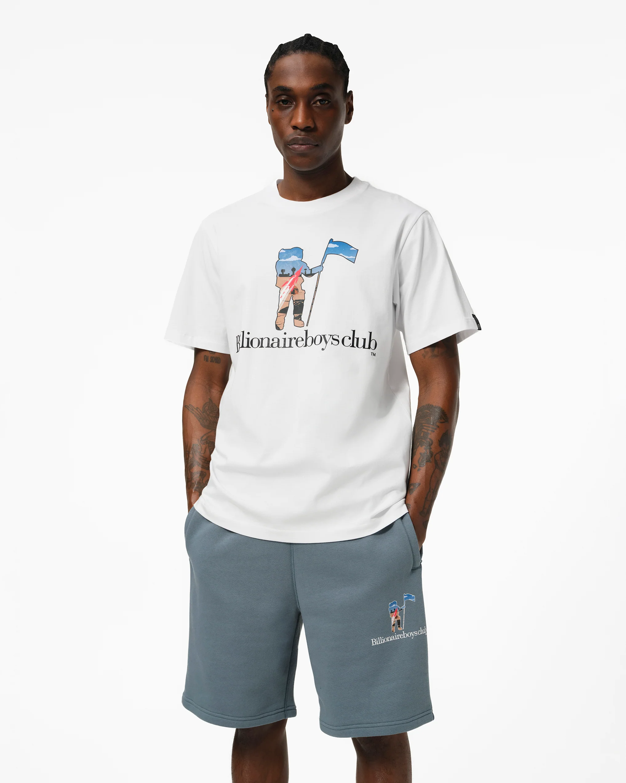 STANDING ASTRO SERIF T-SHIRT - WHITE - Image 3