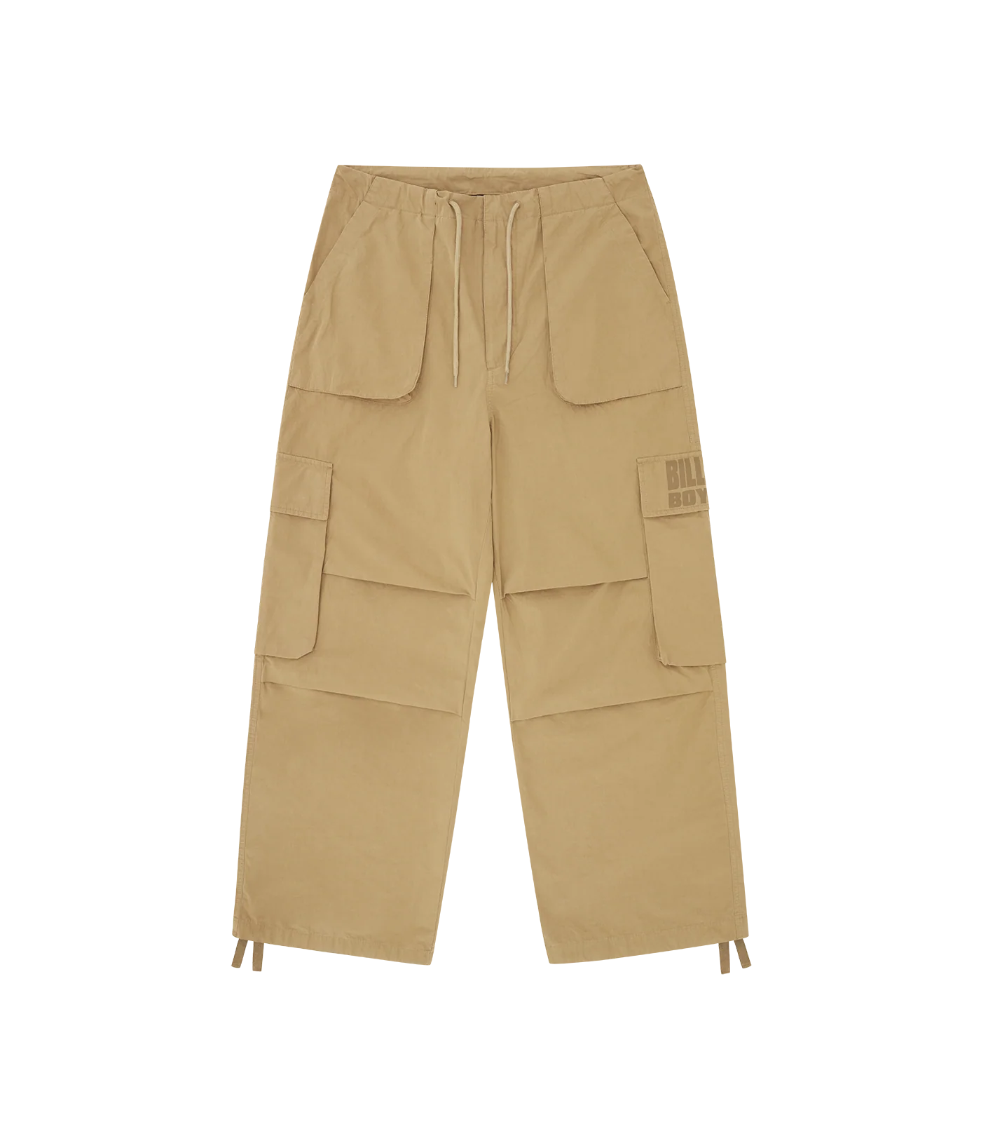 STRAIGHT LOGO PARACHUTE PANTS - SAND