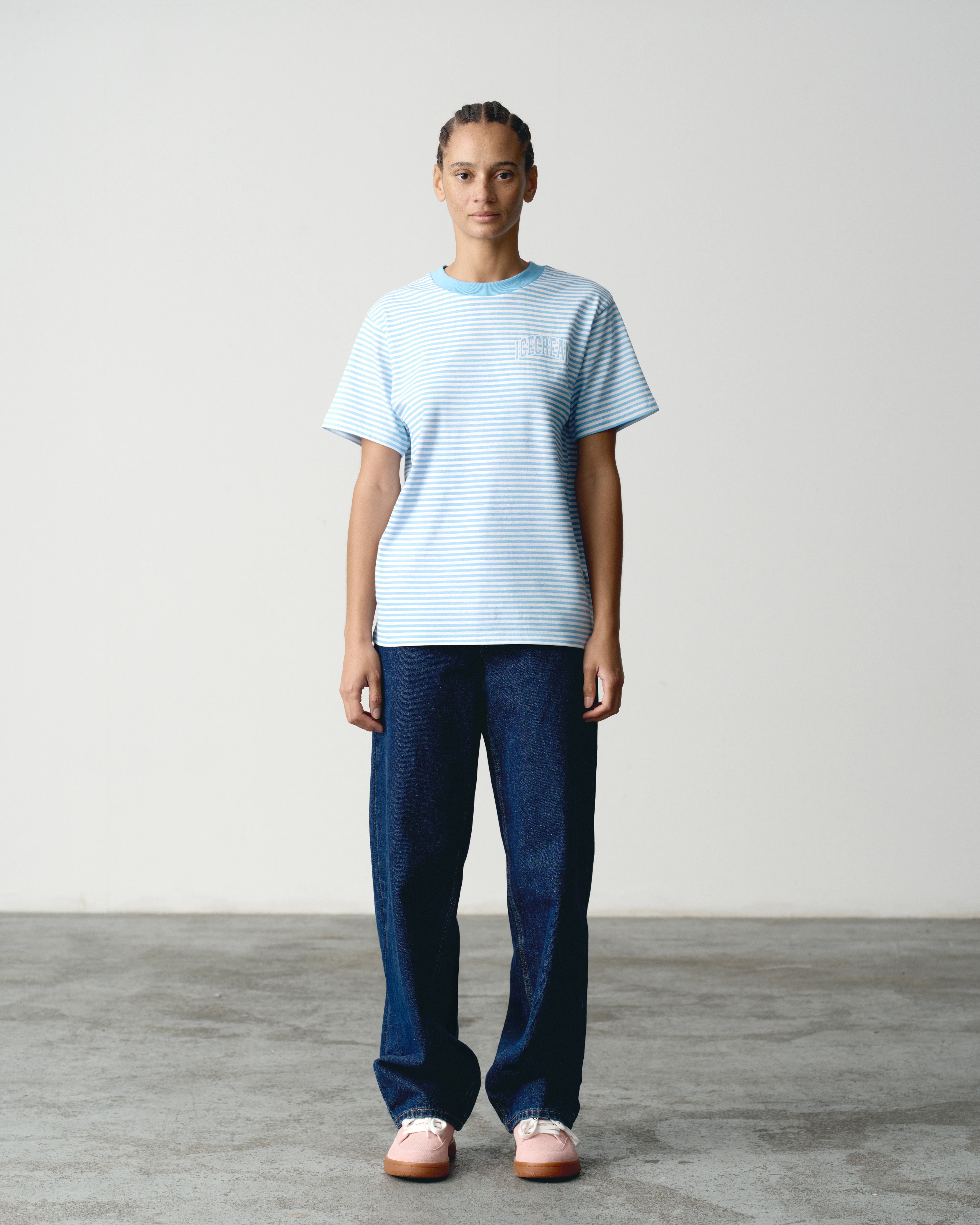 STRIPED T-SHIRT - BLUE/WHITE - Image 3