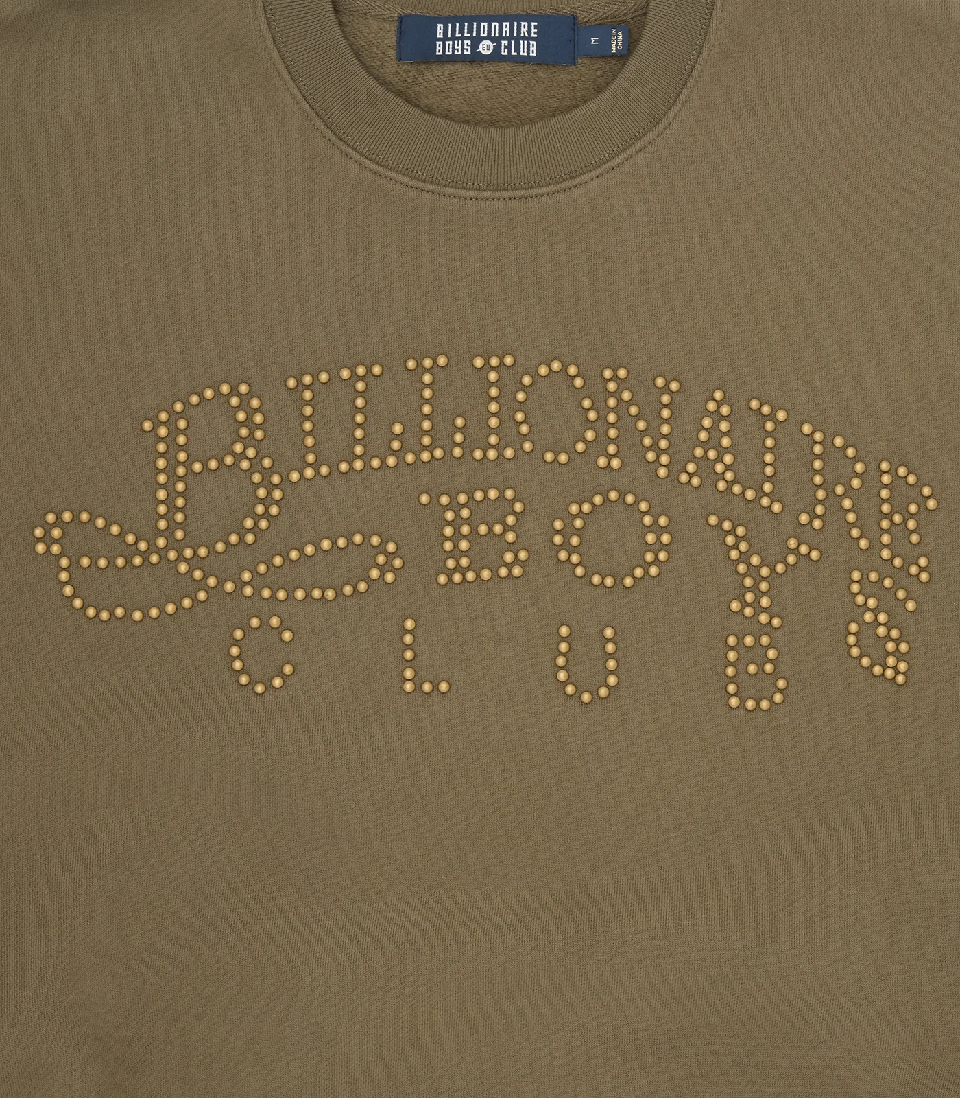 STUDDED LOGO CREWNECK - KHAKI - Image 4