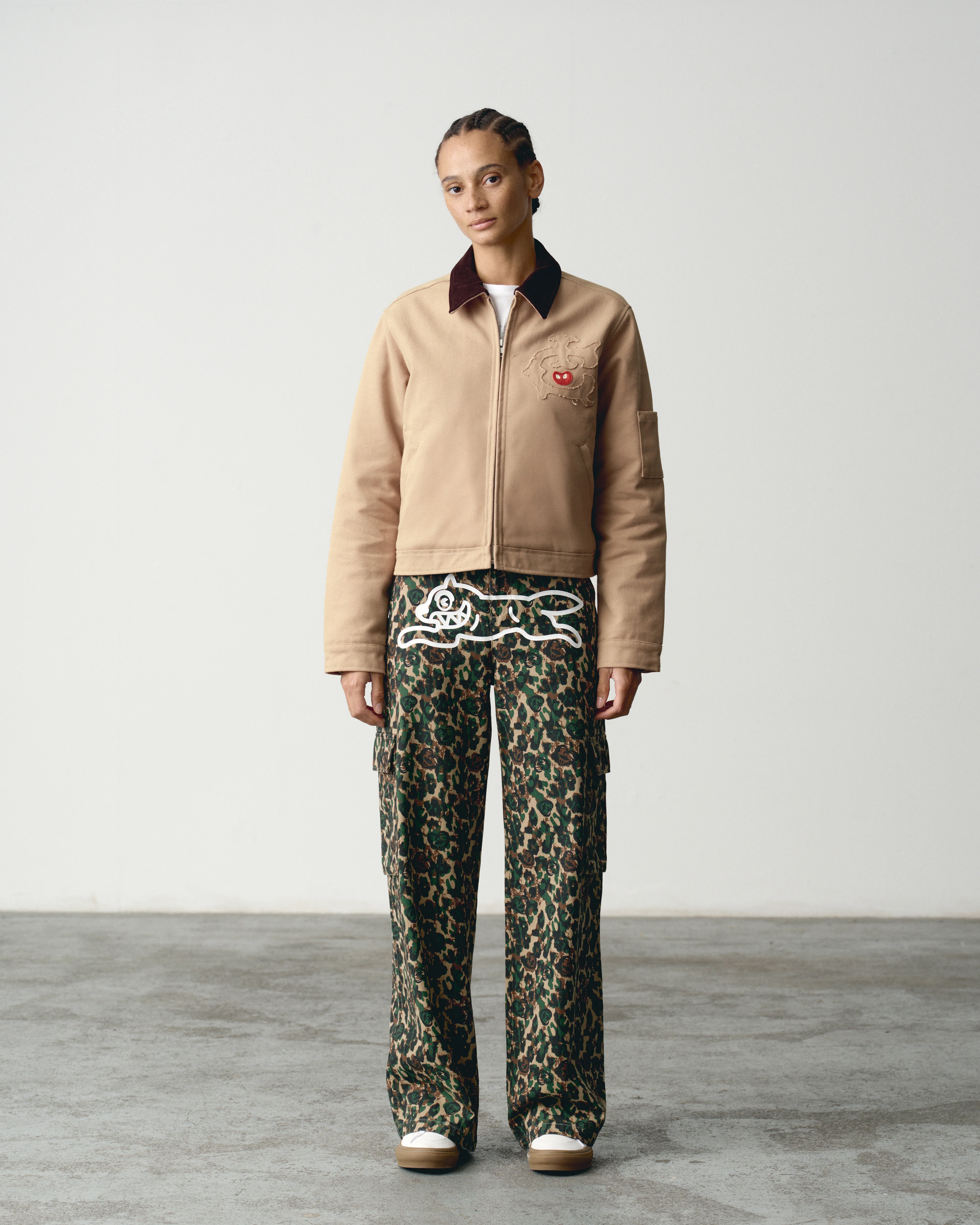 TEAM IC CROPPED WORK JACKET - BEIGE - Image 3
