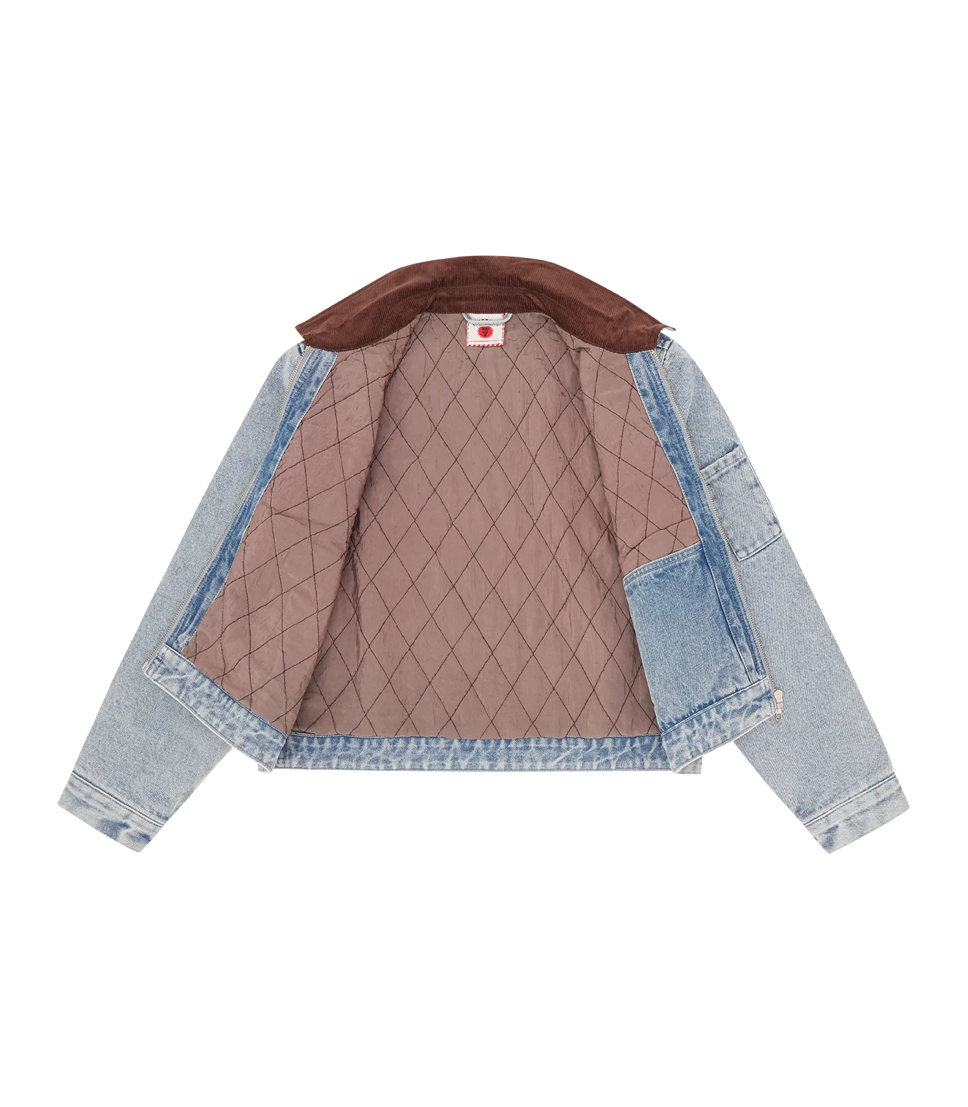 TEAM IC CROPPED WORK JACKET - LIGHT WASH BLUE - Image 3